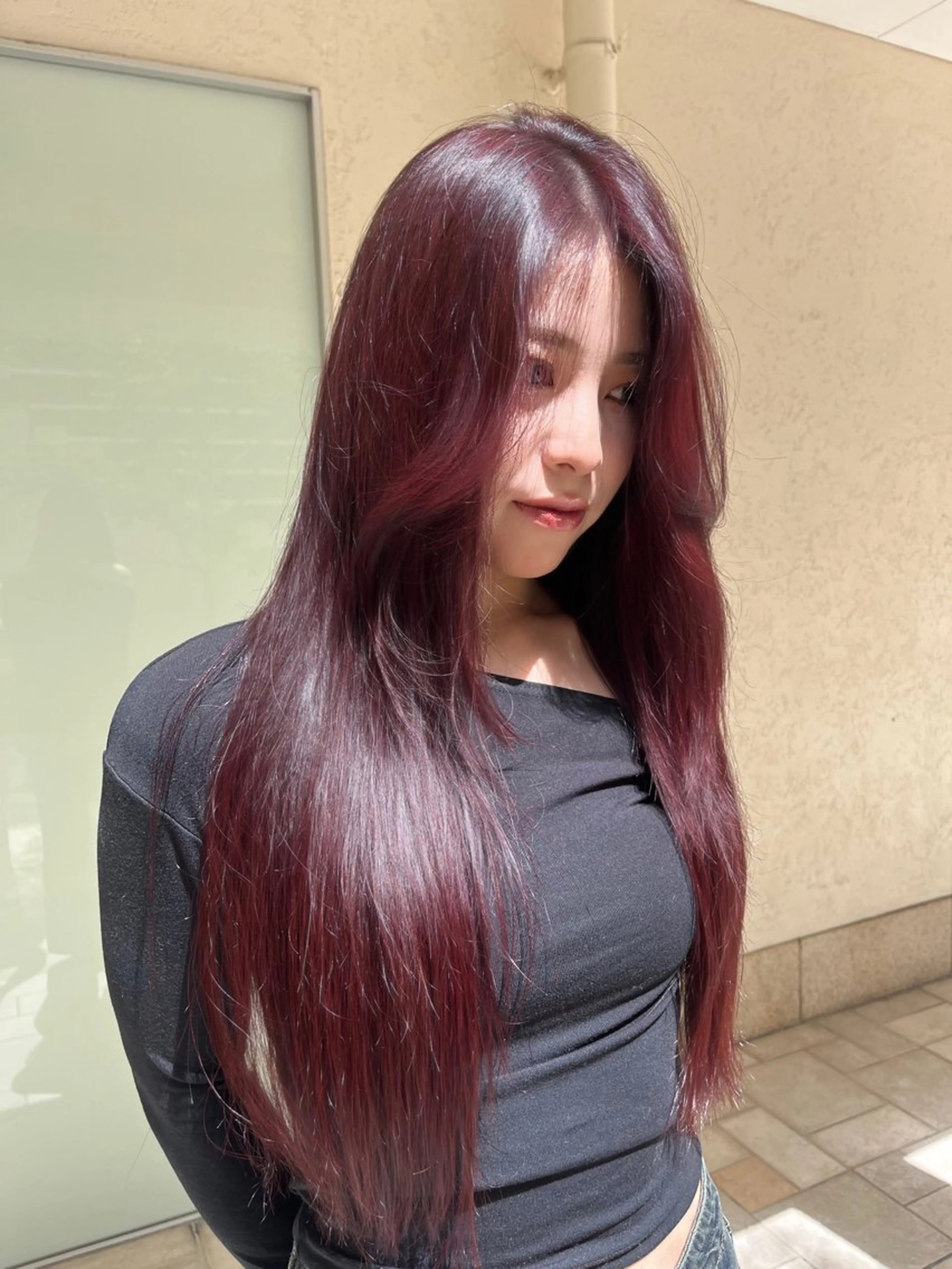 ロング カット ヘアカラー トリートメント Fev AYAHAのヘアスタイル