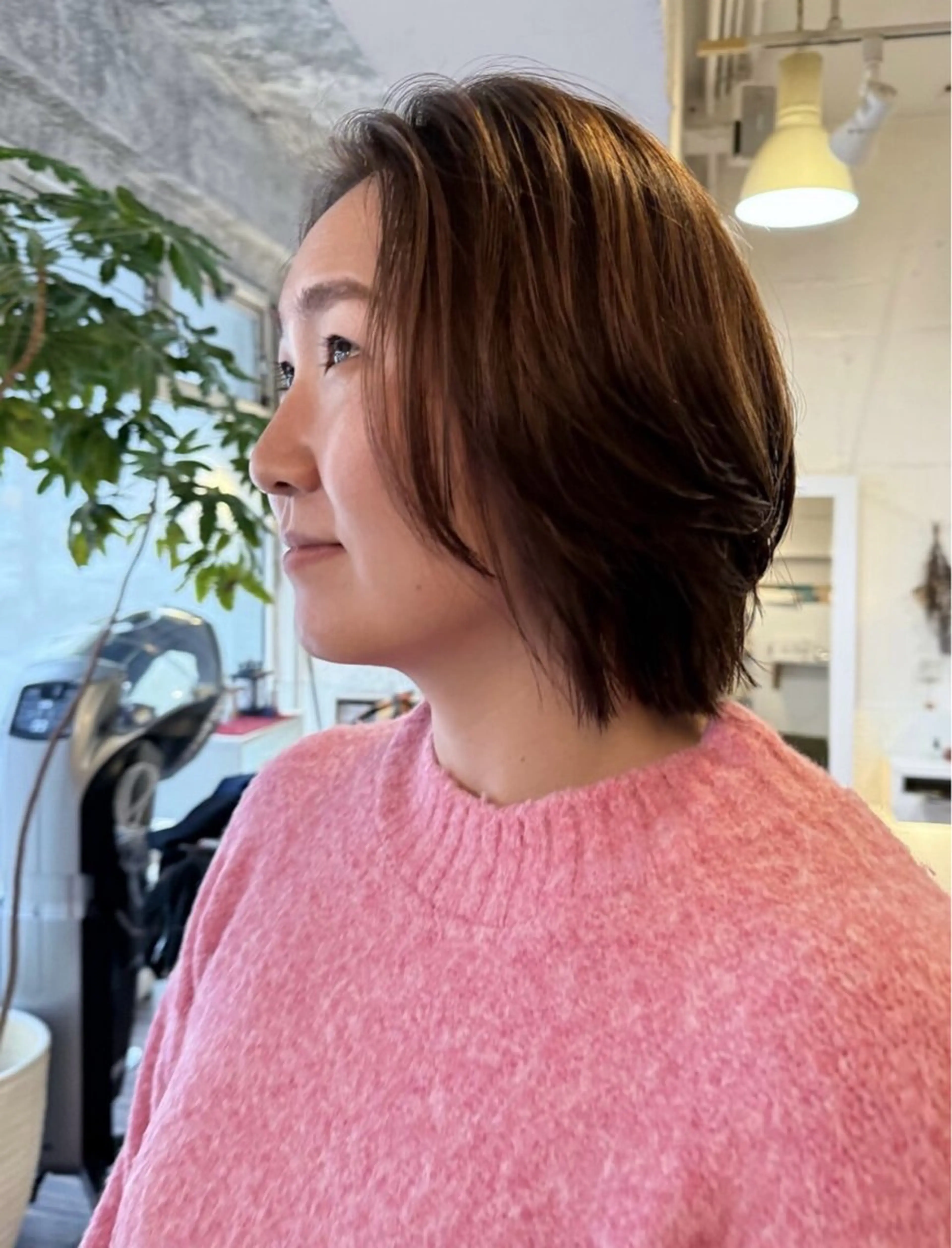 ミディアム カラー tity 田中 結生のヘアスタイル