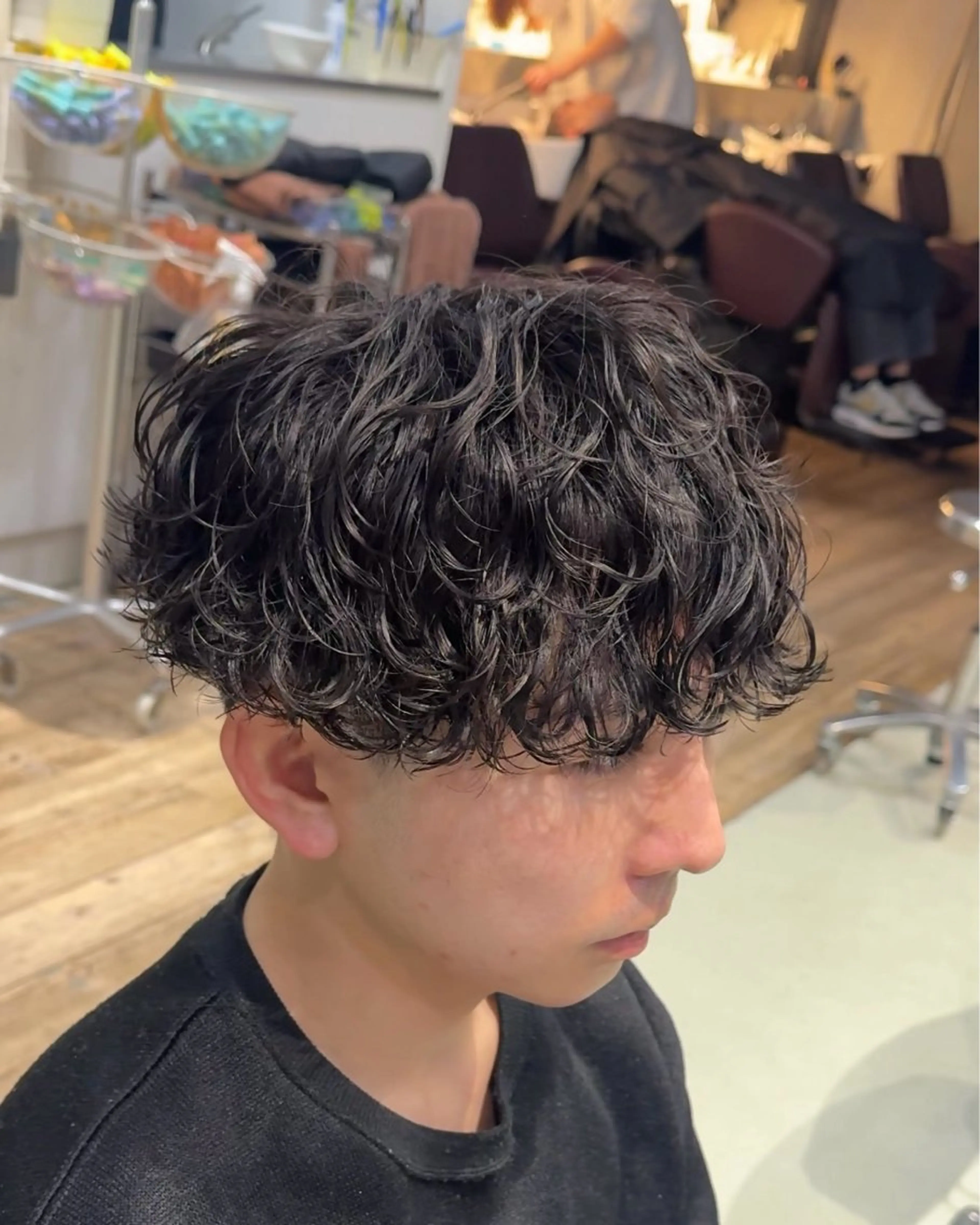 パーマ メンズ カット パーマ fifth原宿 今村圭一のヘアスタイル