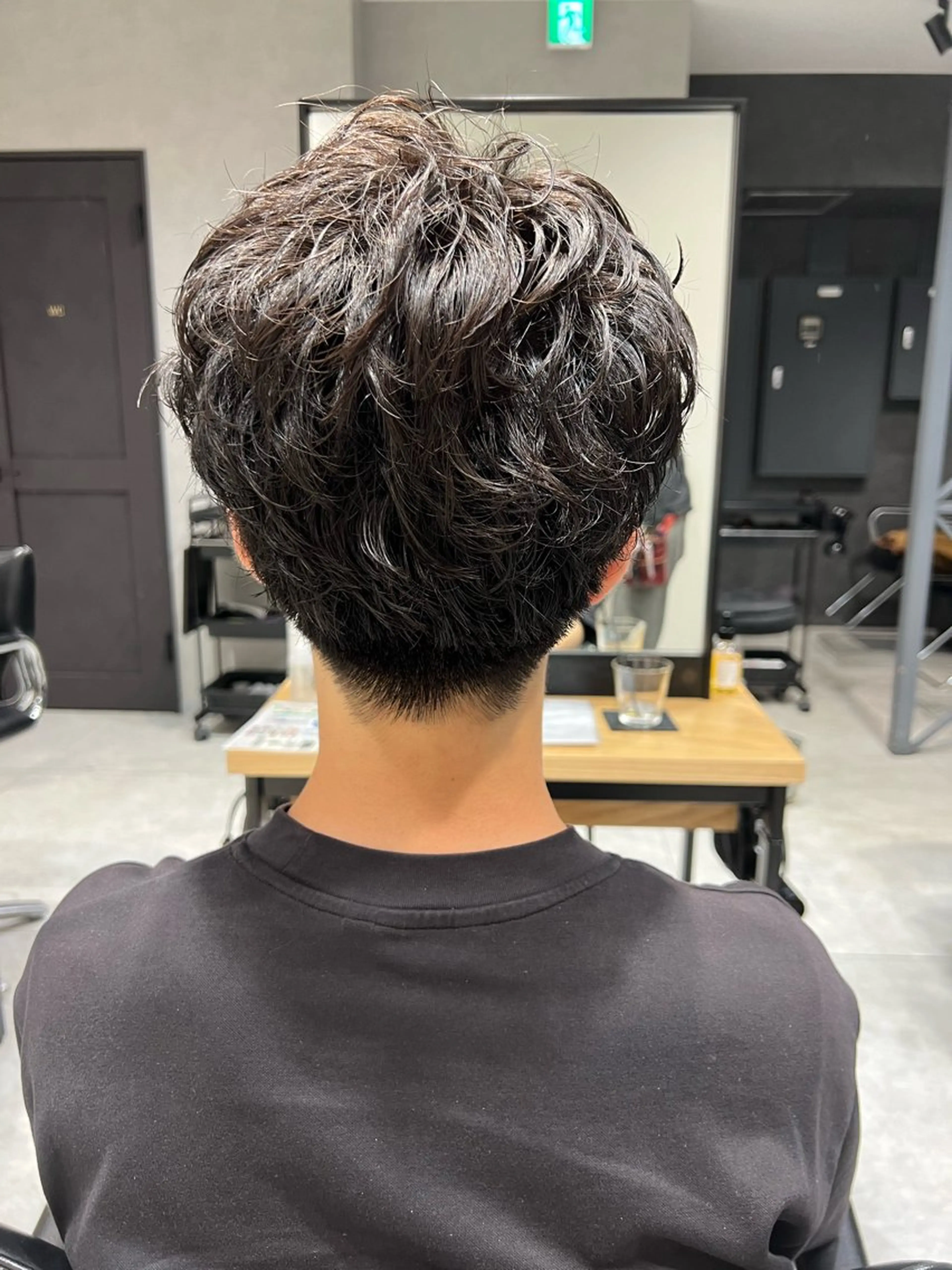 ショート パーマ メンズ 曲がる縮毛矯正 バレイヤージュ森田のヘアスタイル