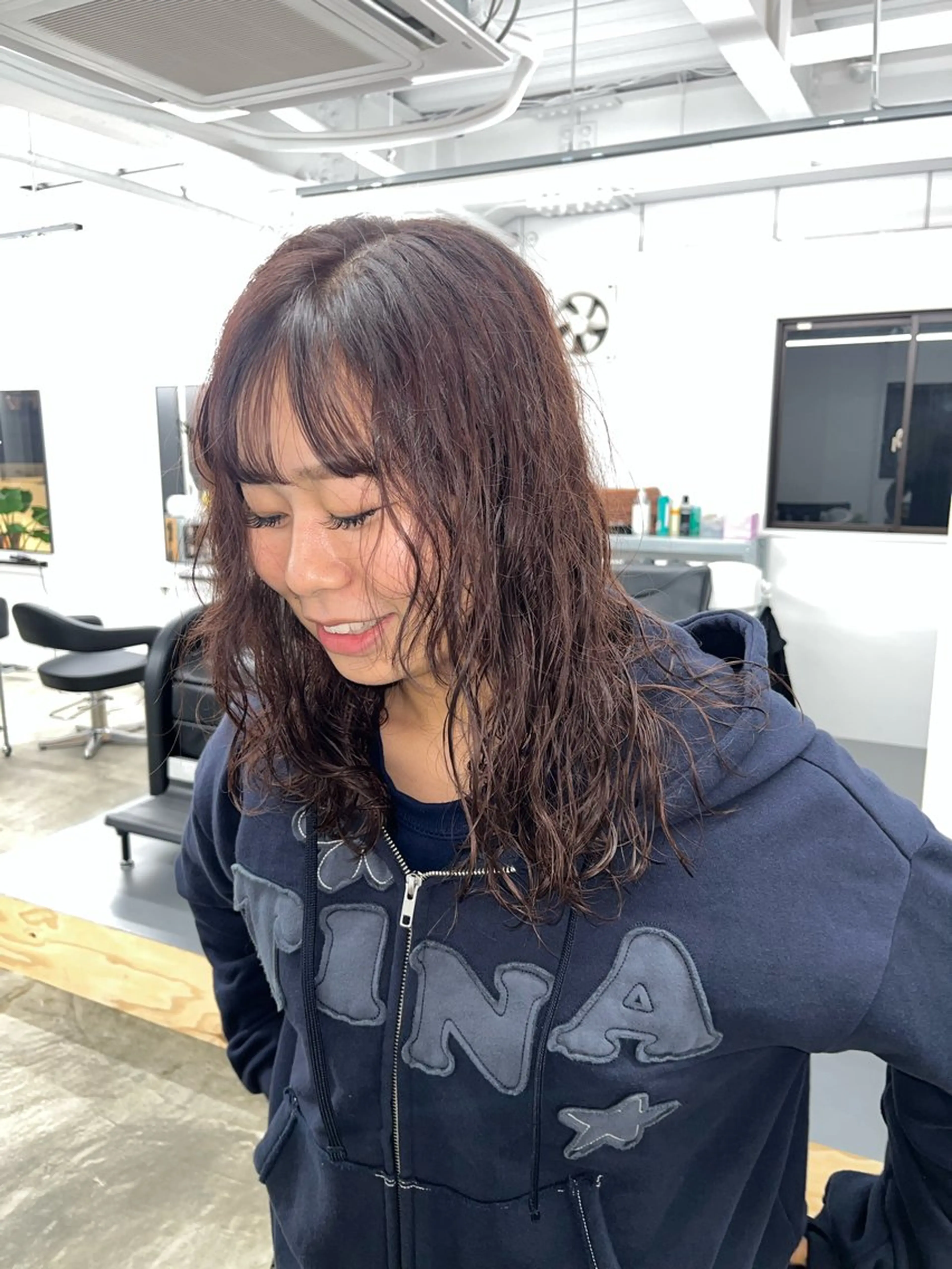 ミディアム ヘアカラー 酒井 美里のヘアスタイル