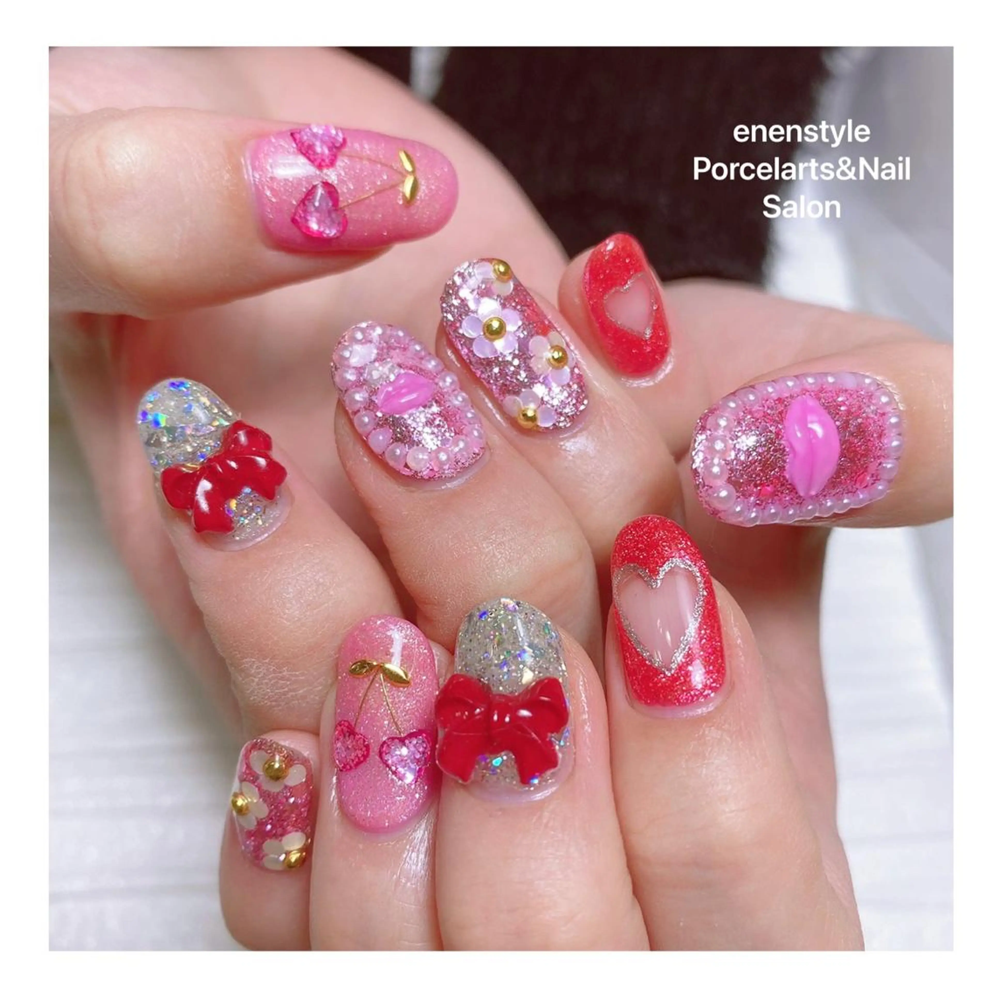 ミディアム ネイル 👑enen style👑のネイルデザイン