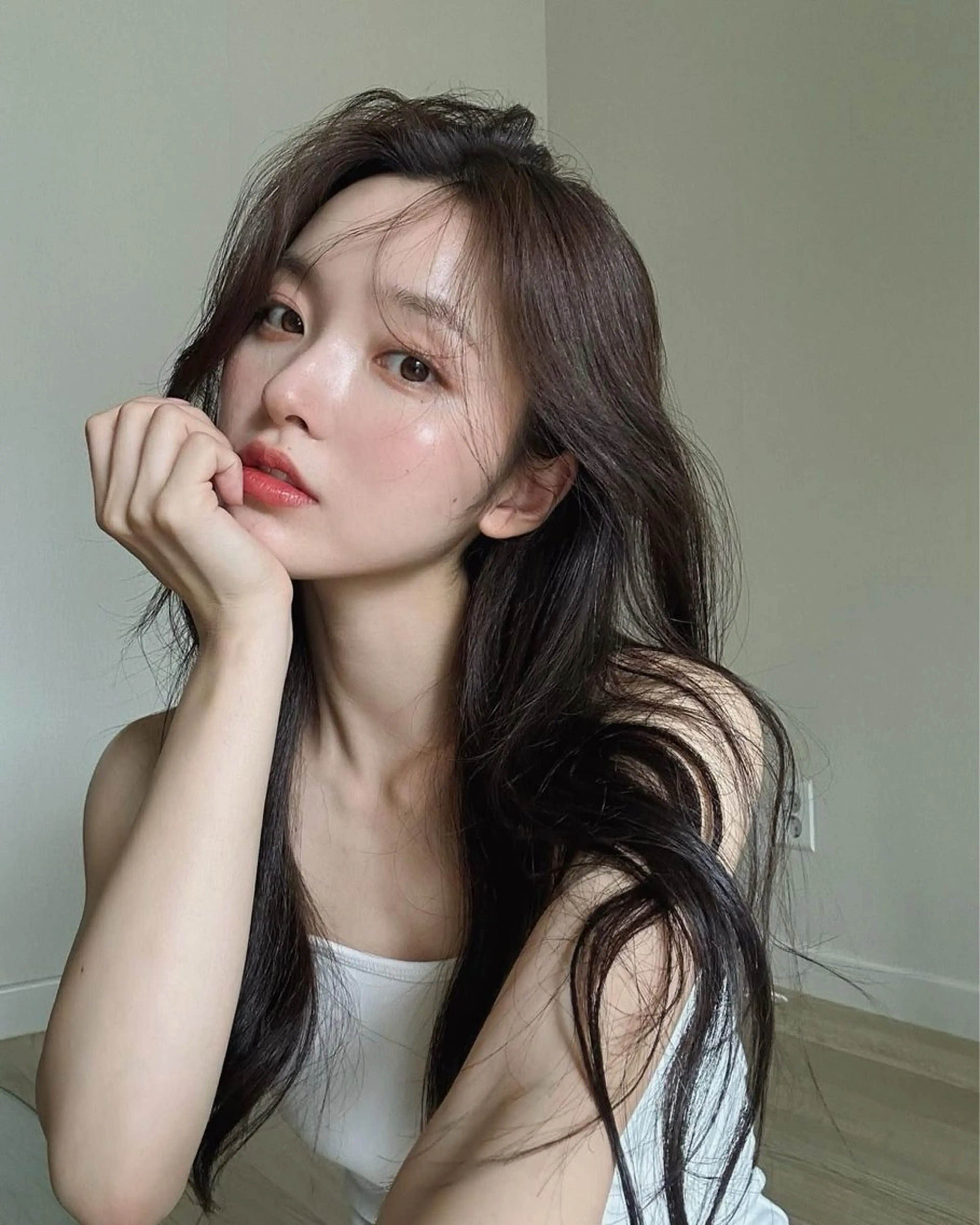 ロング カラー カット ヘアカラー トリートメント 莉乃/縮毛矯正/髪質 改善/艶カラーのヘアスタイル