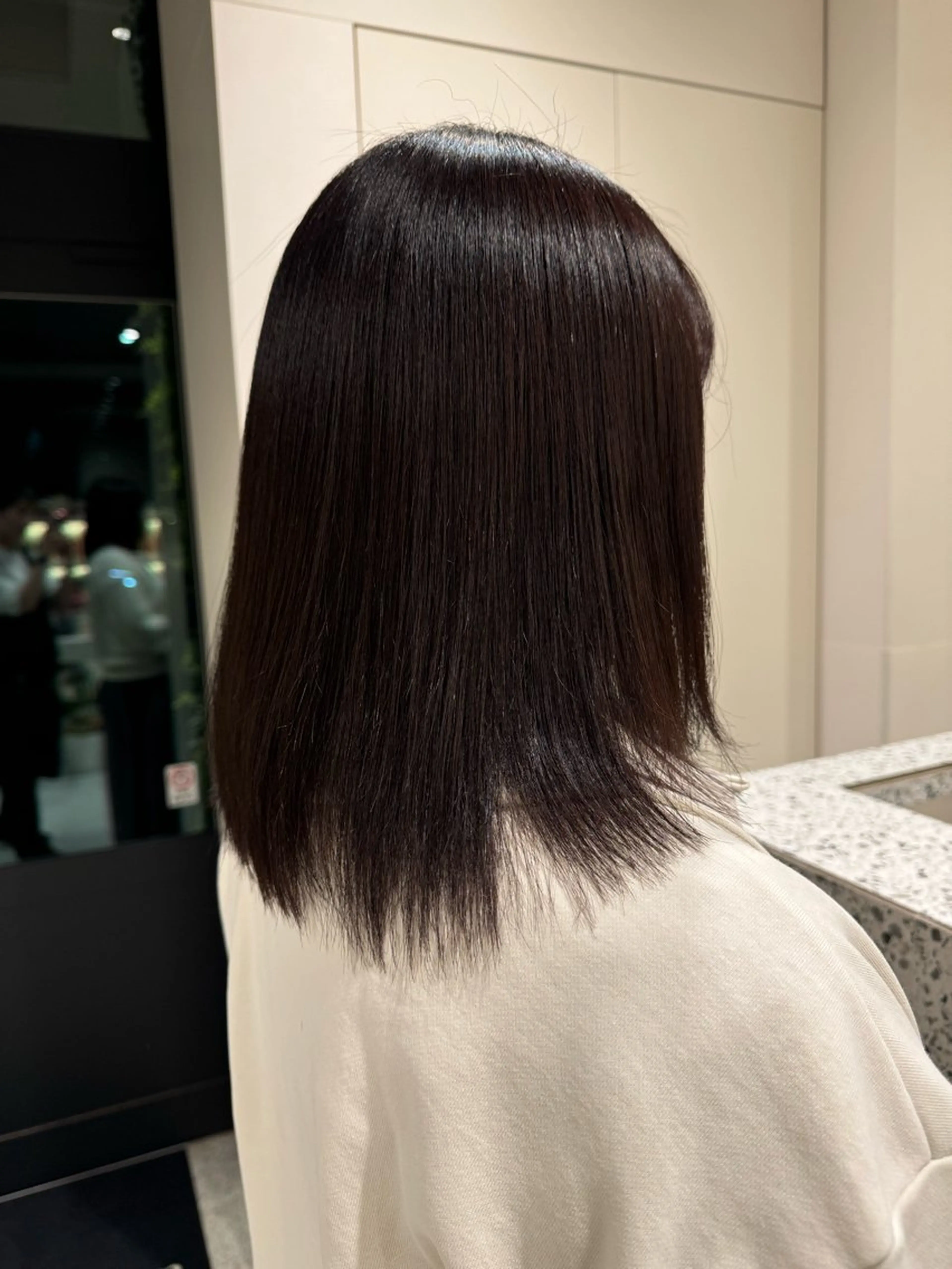 ミディアム カラー ヘアカラー 中野 遥のヘアスタイル