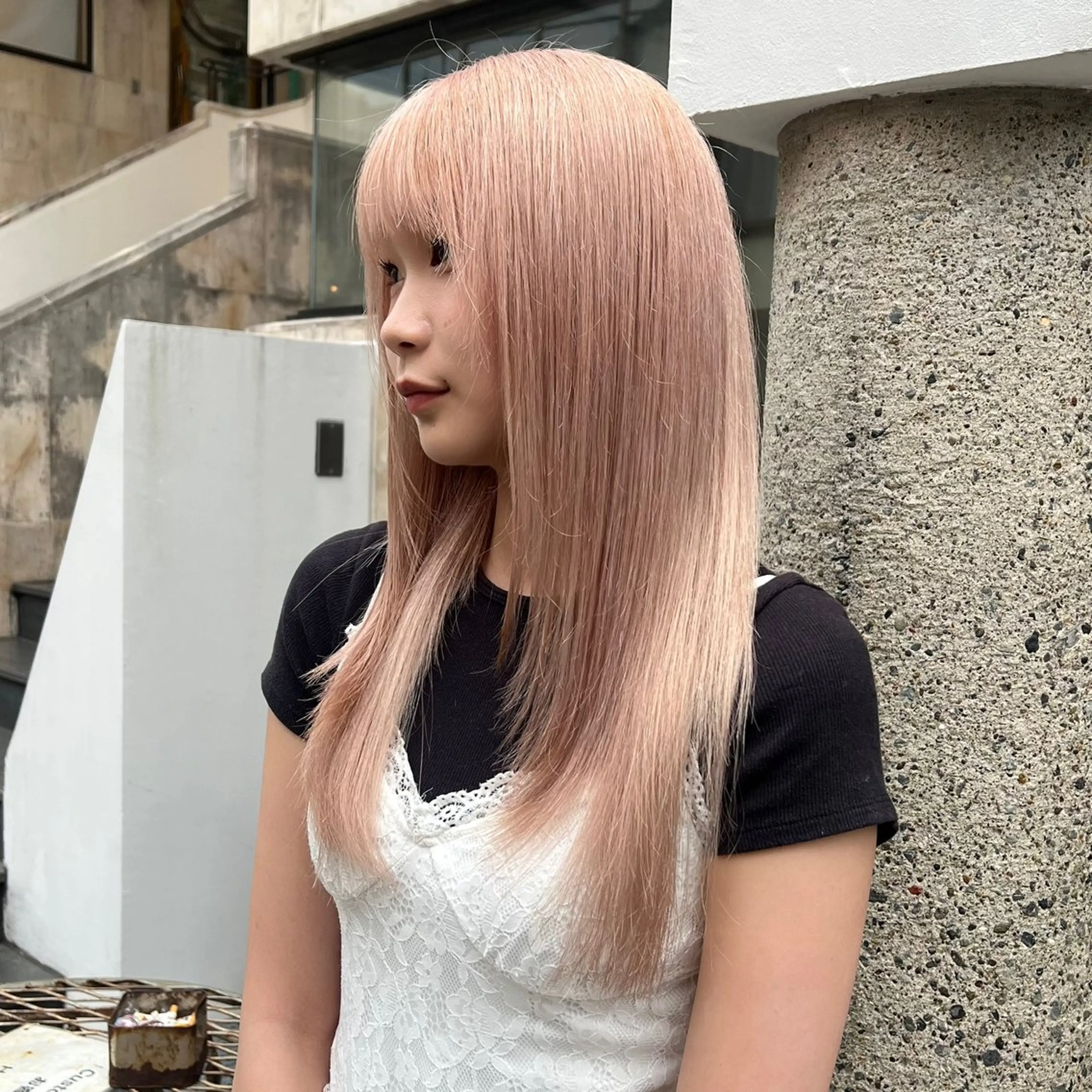 セミロング カラー カット ヘアカラー トリートメント 赤みゼロ/透明感 カラー🌿KANTAのヘアスタイル