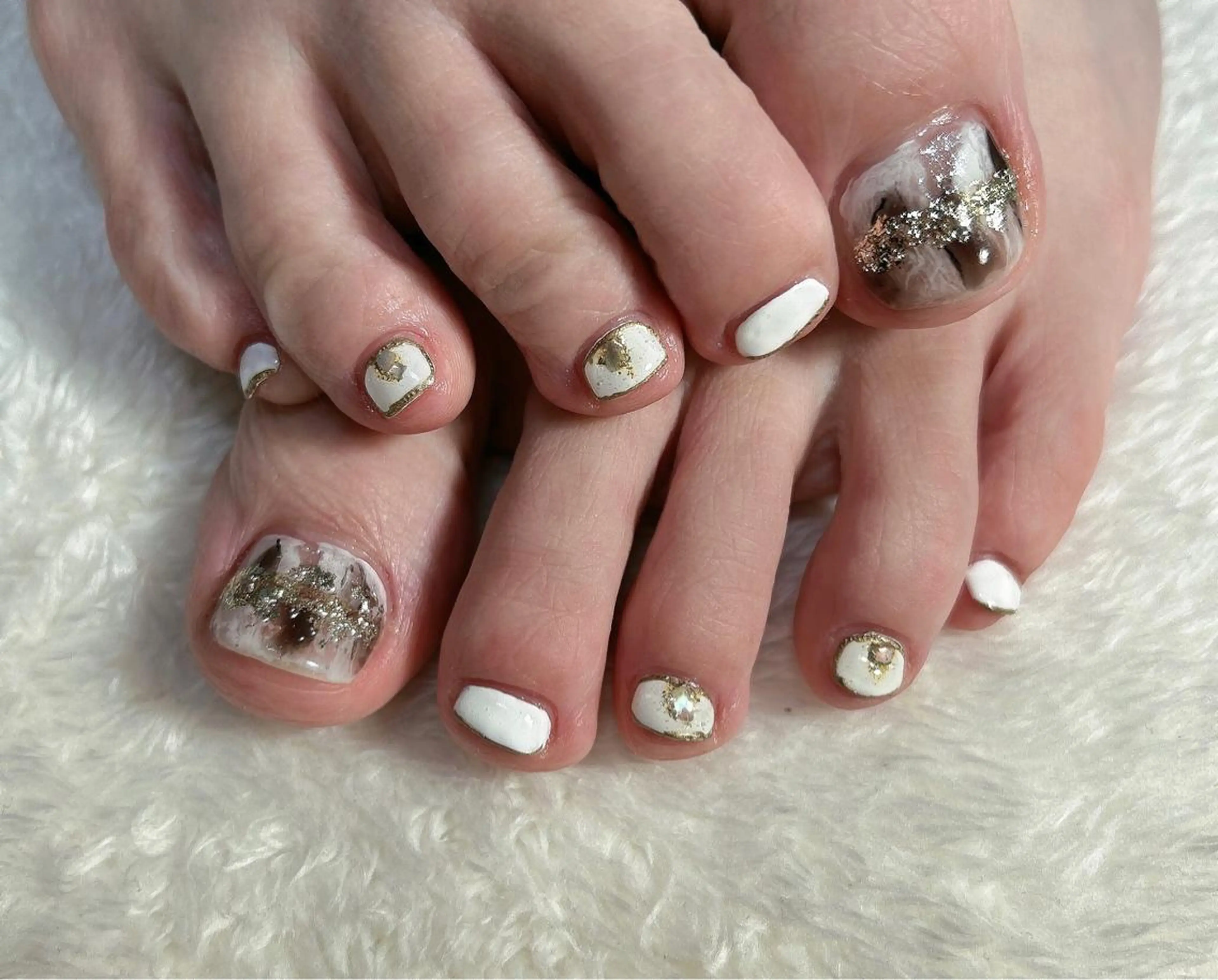 ネイル ニュアンスネイル フットネイル reve あやののネイルデザイン