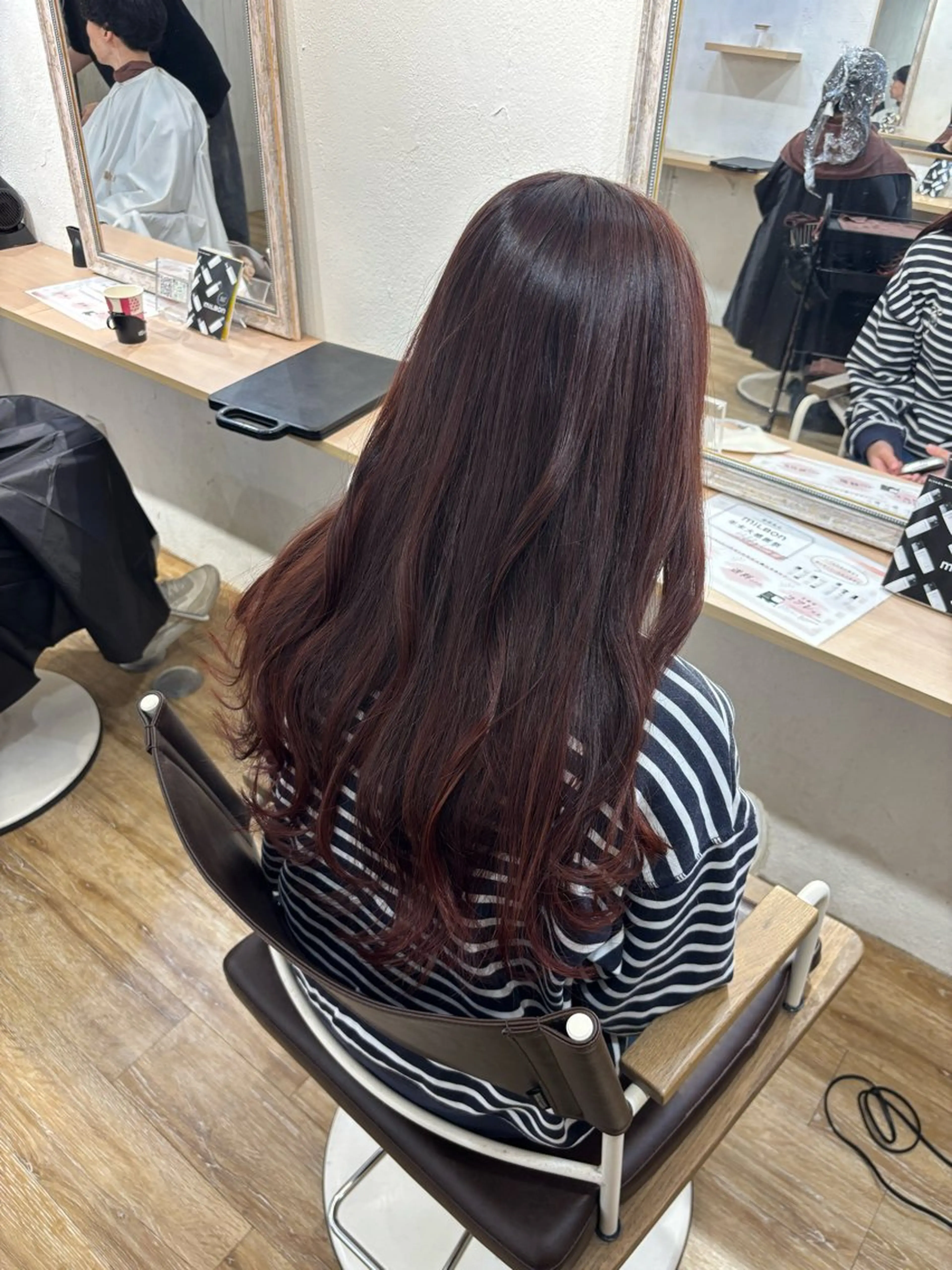 ロング カラー カット ヘアカラー トリートメント ヘッドスパ ヘアセット ️韓国ヘア／レイヤー カットYūka❤️のヘアスタイル