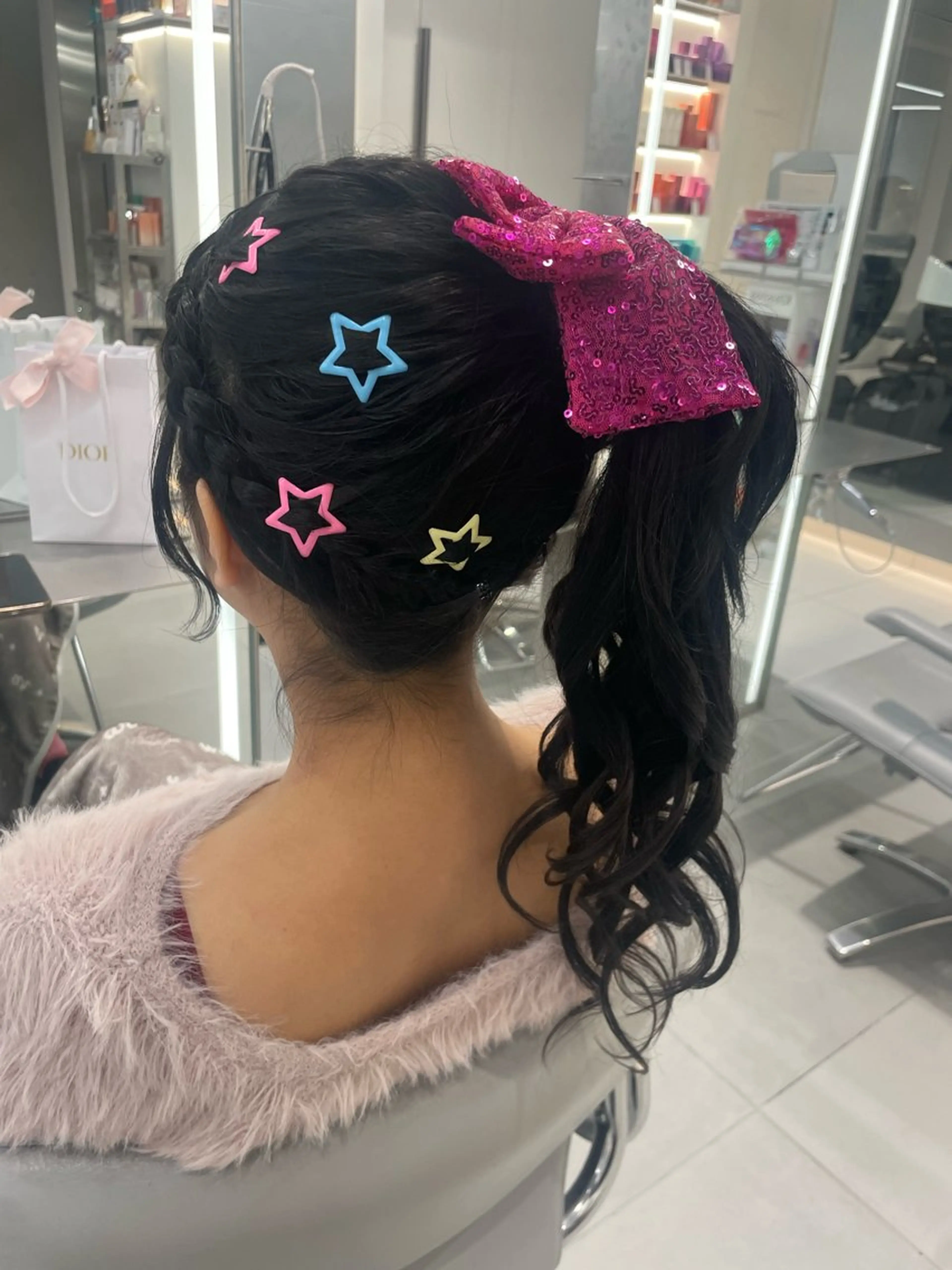 ロング ヘアアレンジ ポニーテール 結婚式・ブライダル ヘアセット ヘアセット🎀耳つぼ 👂💎MONAMIのヘアスタイル