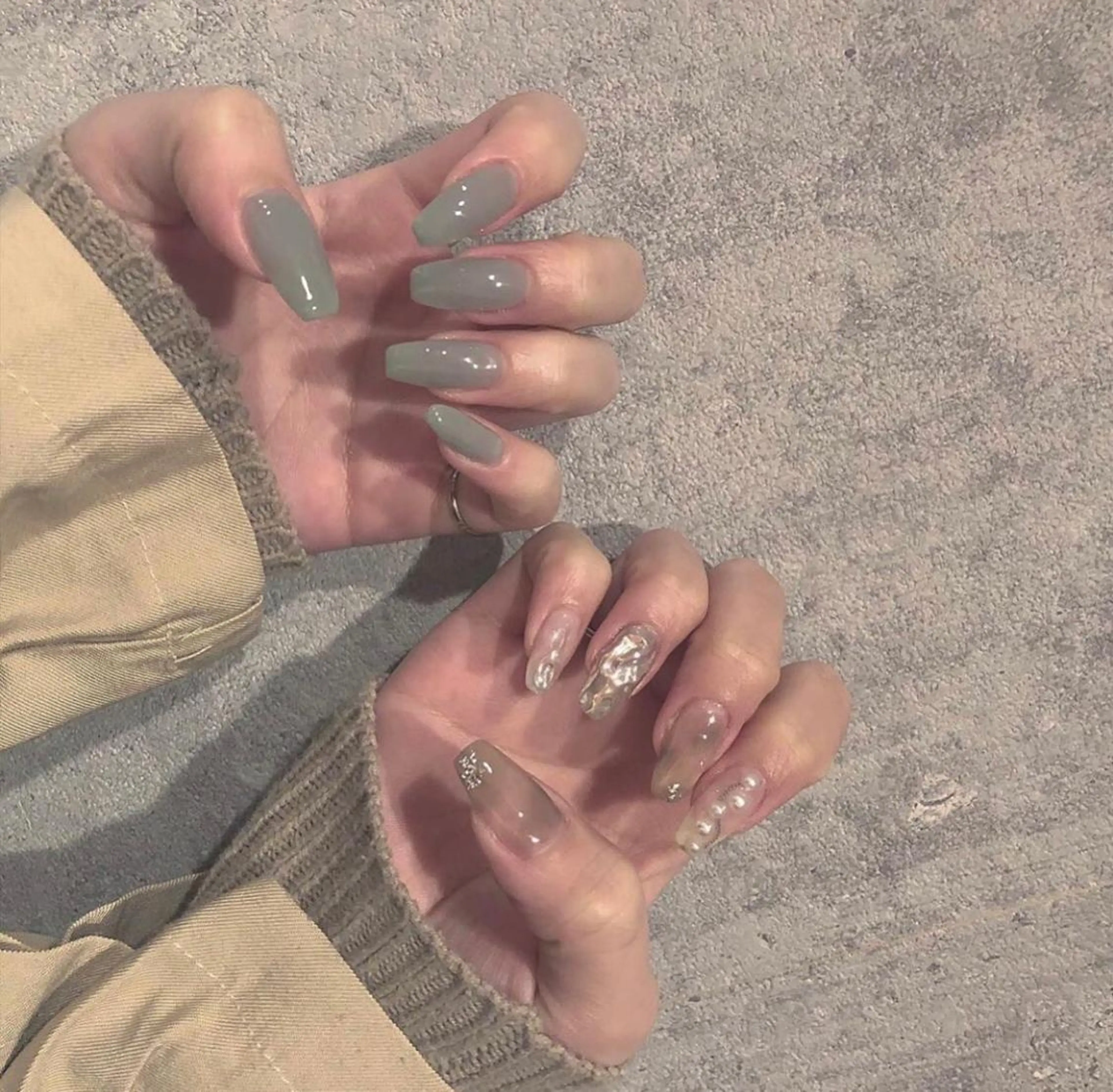 ネイル ニュアンスネイル nail salon granveilのネイルデザイン