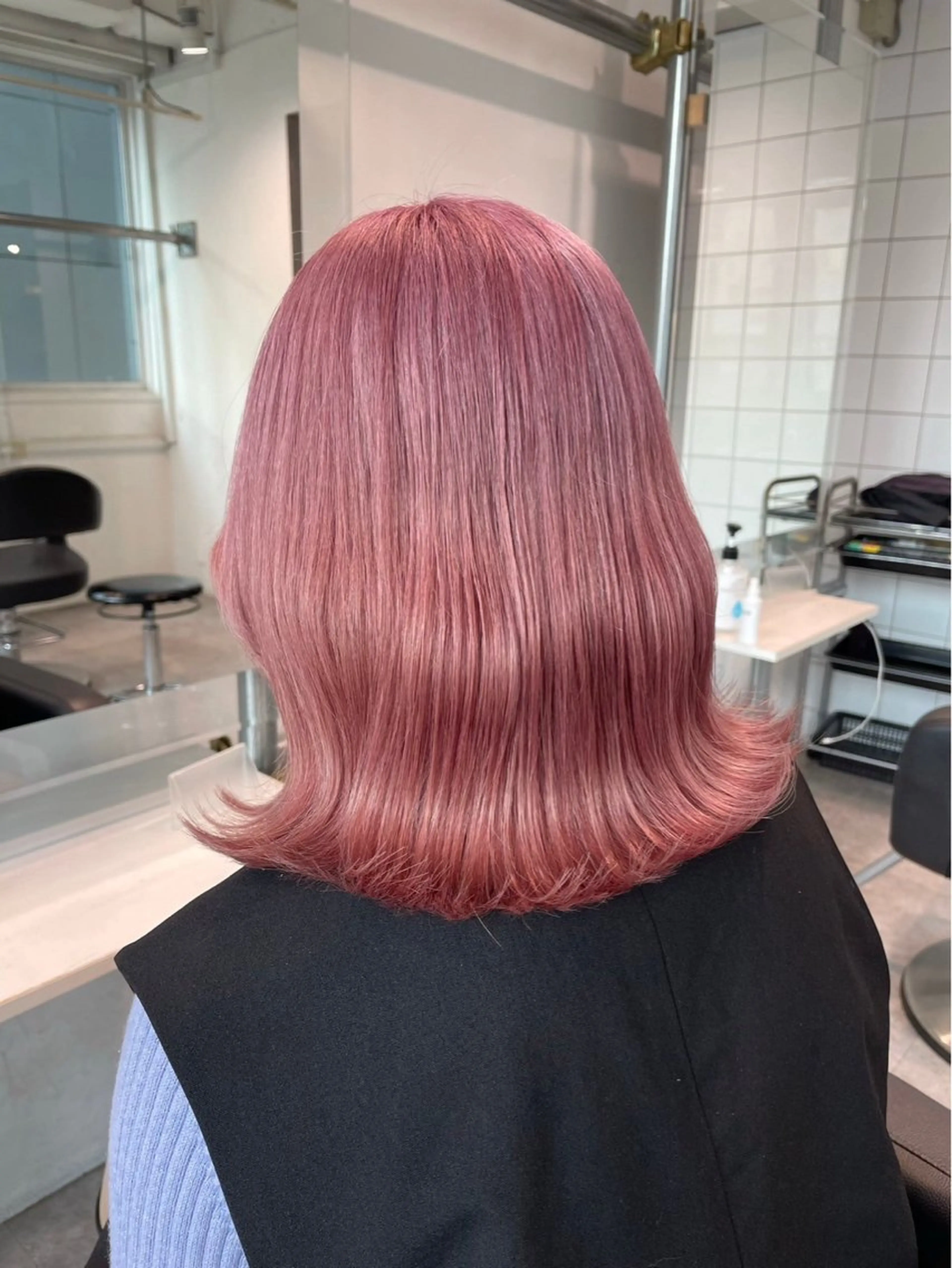 セミロング カラー ヘアカラー うる艶ストレート♡透 明感カラー♡かずまるのヘアスタイル