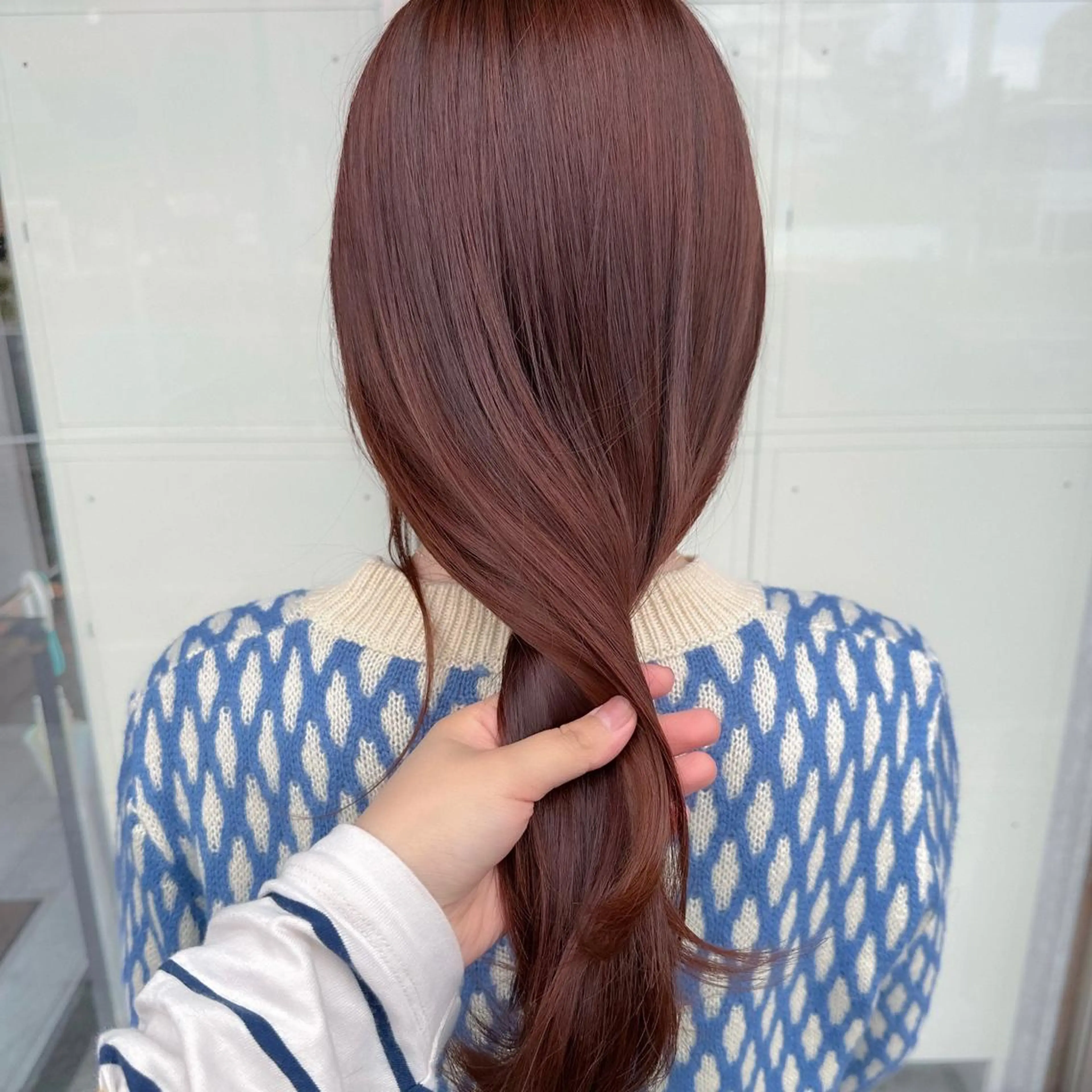 セミロング カラー ブリーチ ブリーチなしカラー オレンジ カット ヘアカラー トリートメント レイヤー/高橋 みく /池下/千種のヘアスタイル