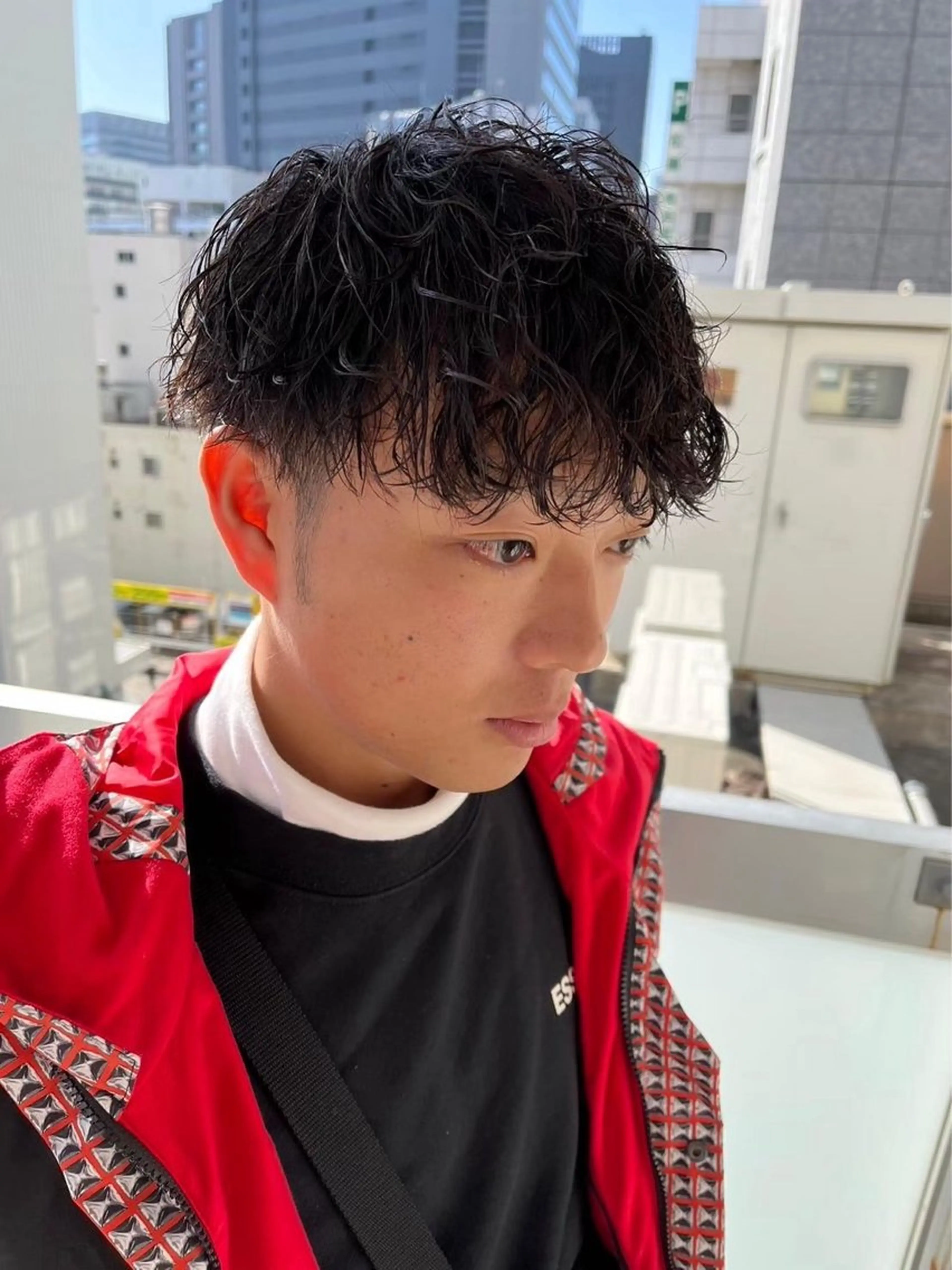 パーマ メンズ LUVISM ボブ りきカットモデル募集のヘアスタイル