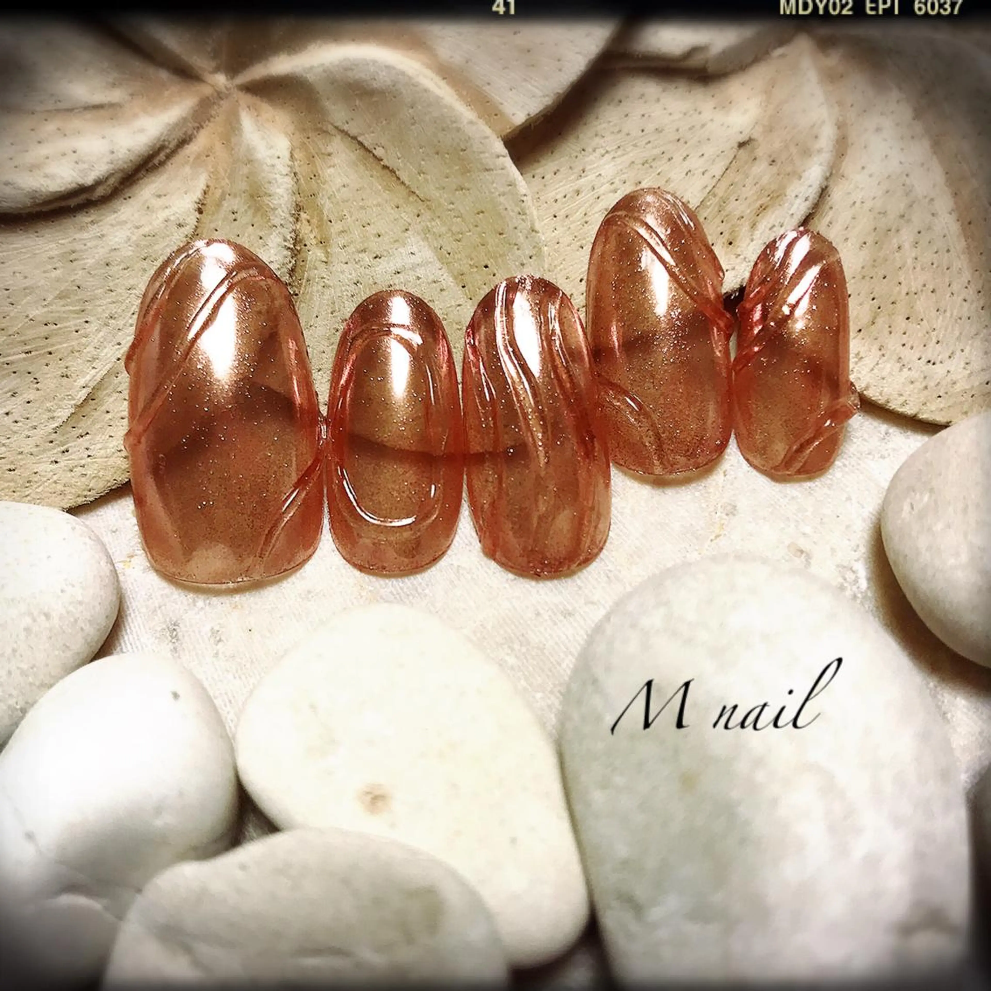 ネイル ミラーネイル ピンク M nail 市原市ちはら台のネイルデザイン