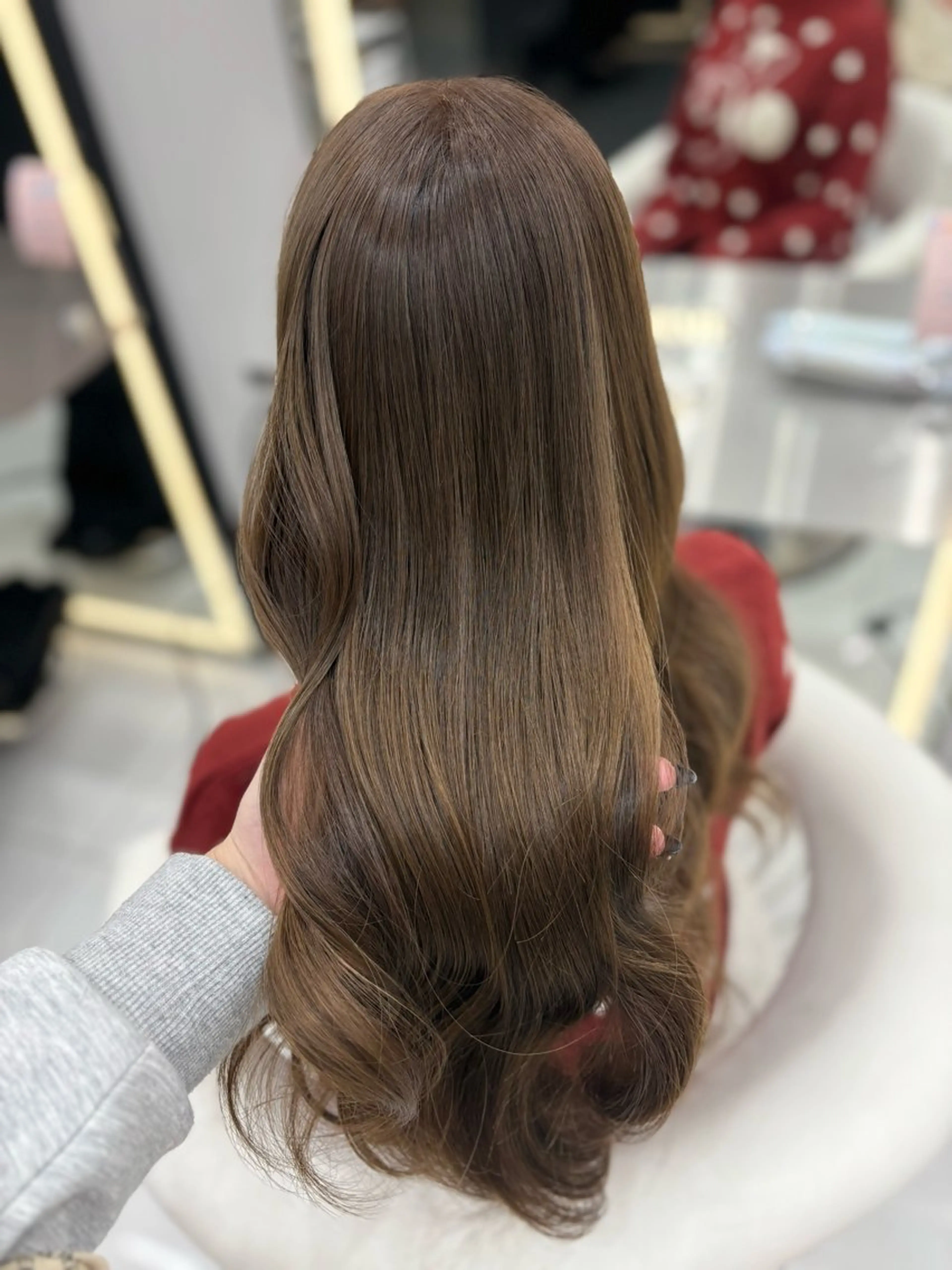 ロング カラー カット ヘアカラー トリートメント 新宿/韓国ヘア 中明度カラー/かやのヘアスタイル