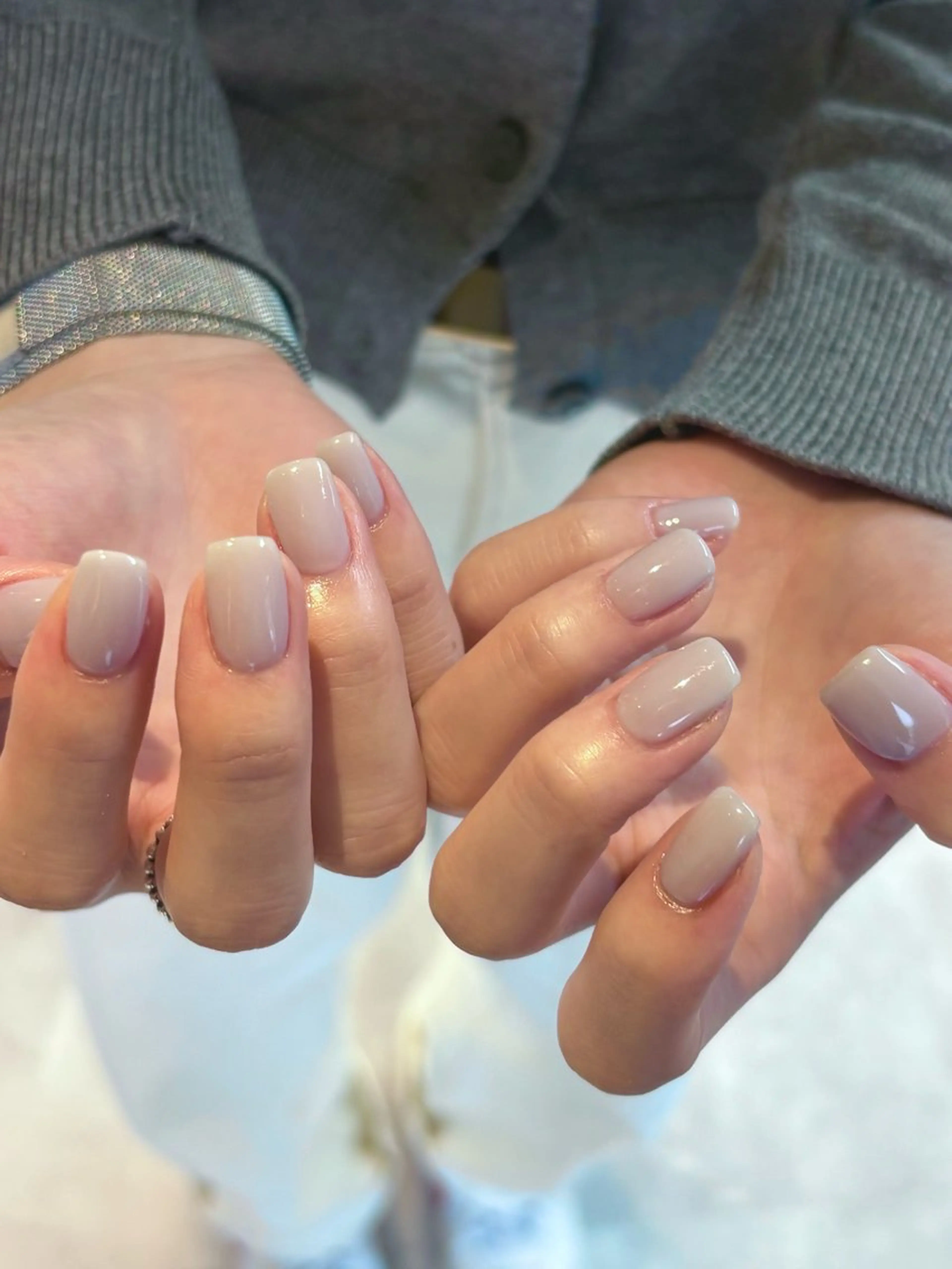 ネイル パープル ハンドネイル rikako OAK溝の口のネイルデザイン