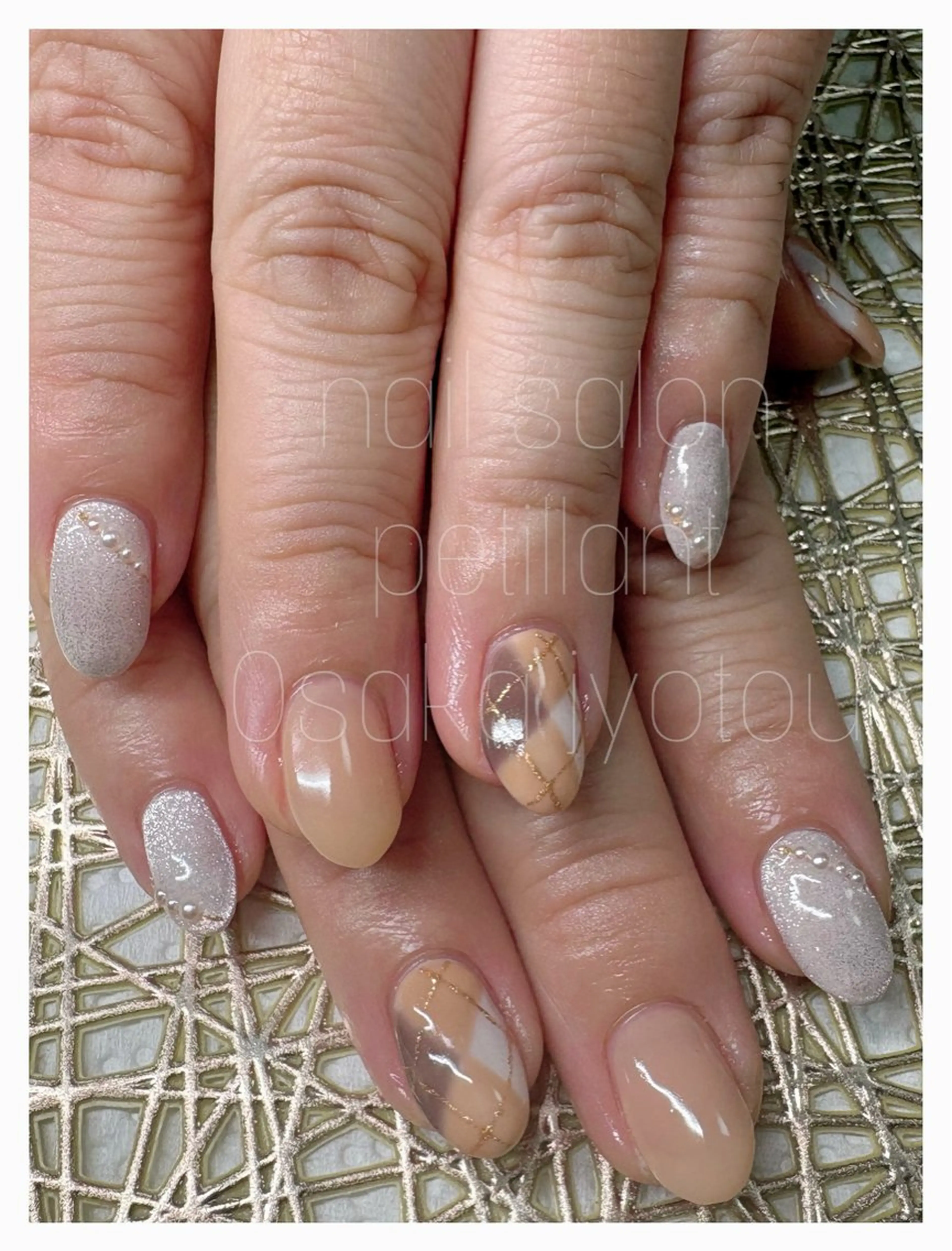 ネイル アートネイル 持ち込み シンプルネイル nail salon petillantのネイルデザイン