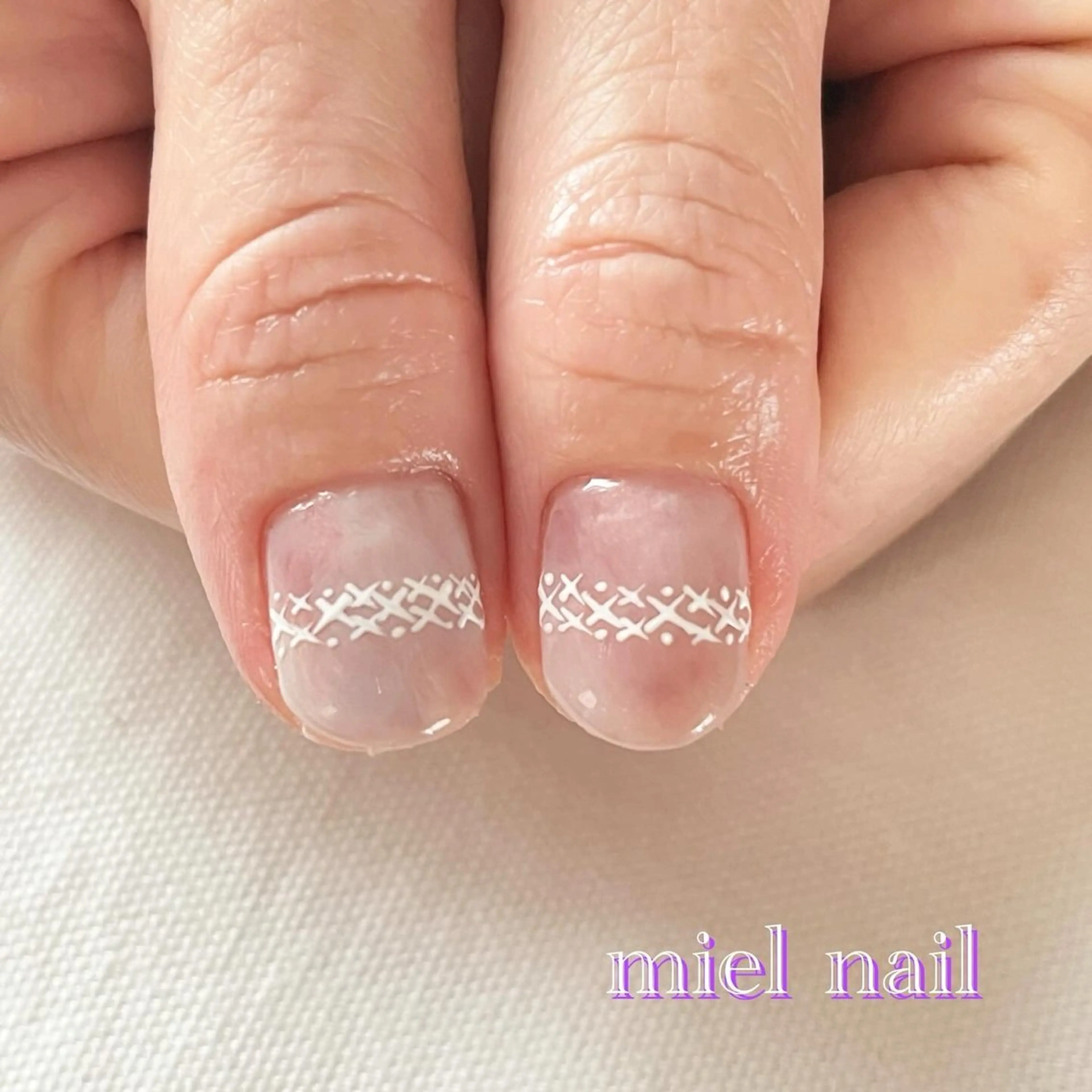 ネイル ボルドー 大理石ネイル(マーブル) 冬ネイル ハンドネイル miel nailのネイルデザイン