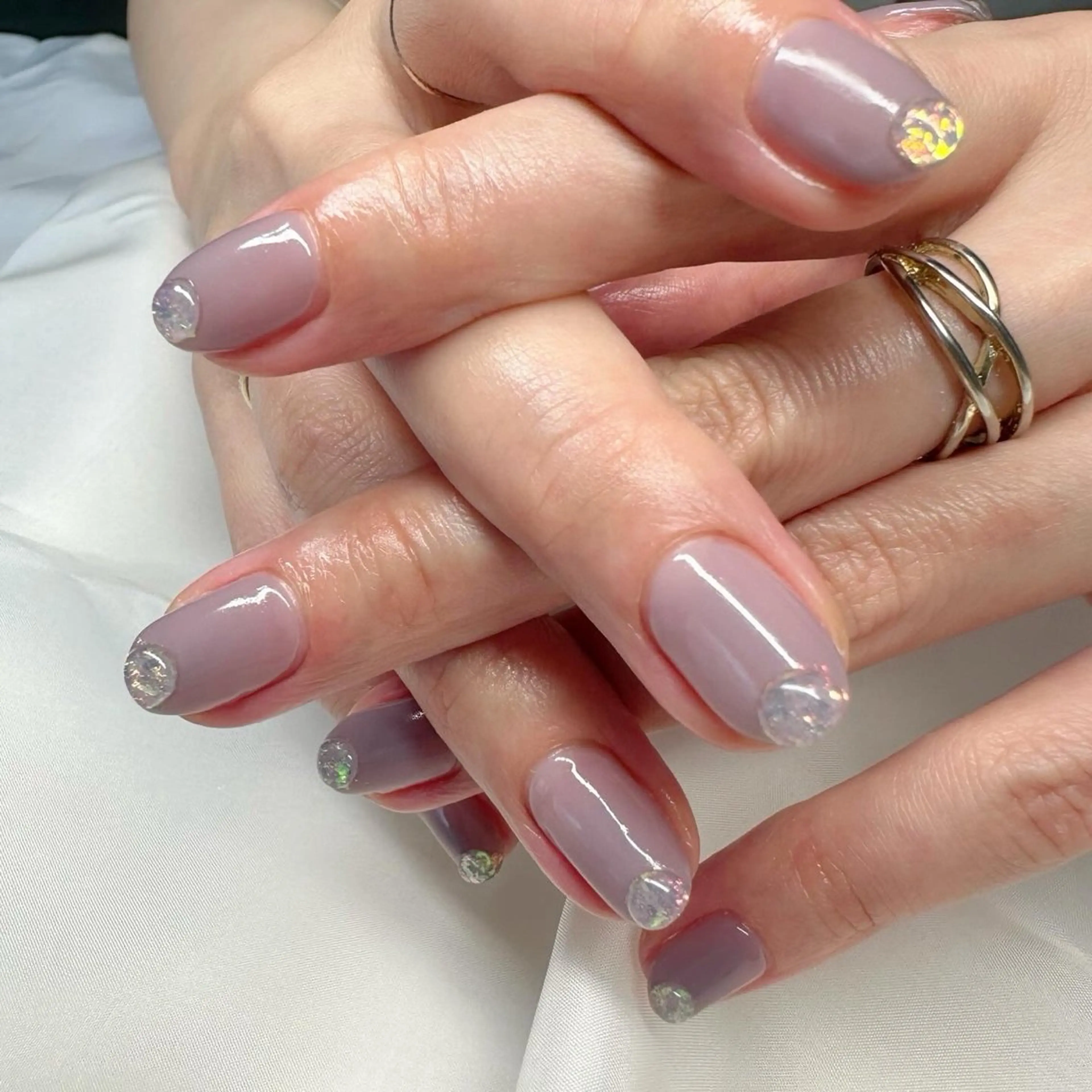 ネイル オーロラネイル クリアネイル 氷ネイル・うるうるネイル 韓国ネイル ミラーネイル 🪞KAPE NAIL 🪞のネイルデザイン