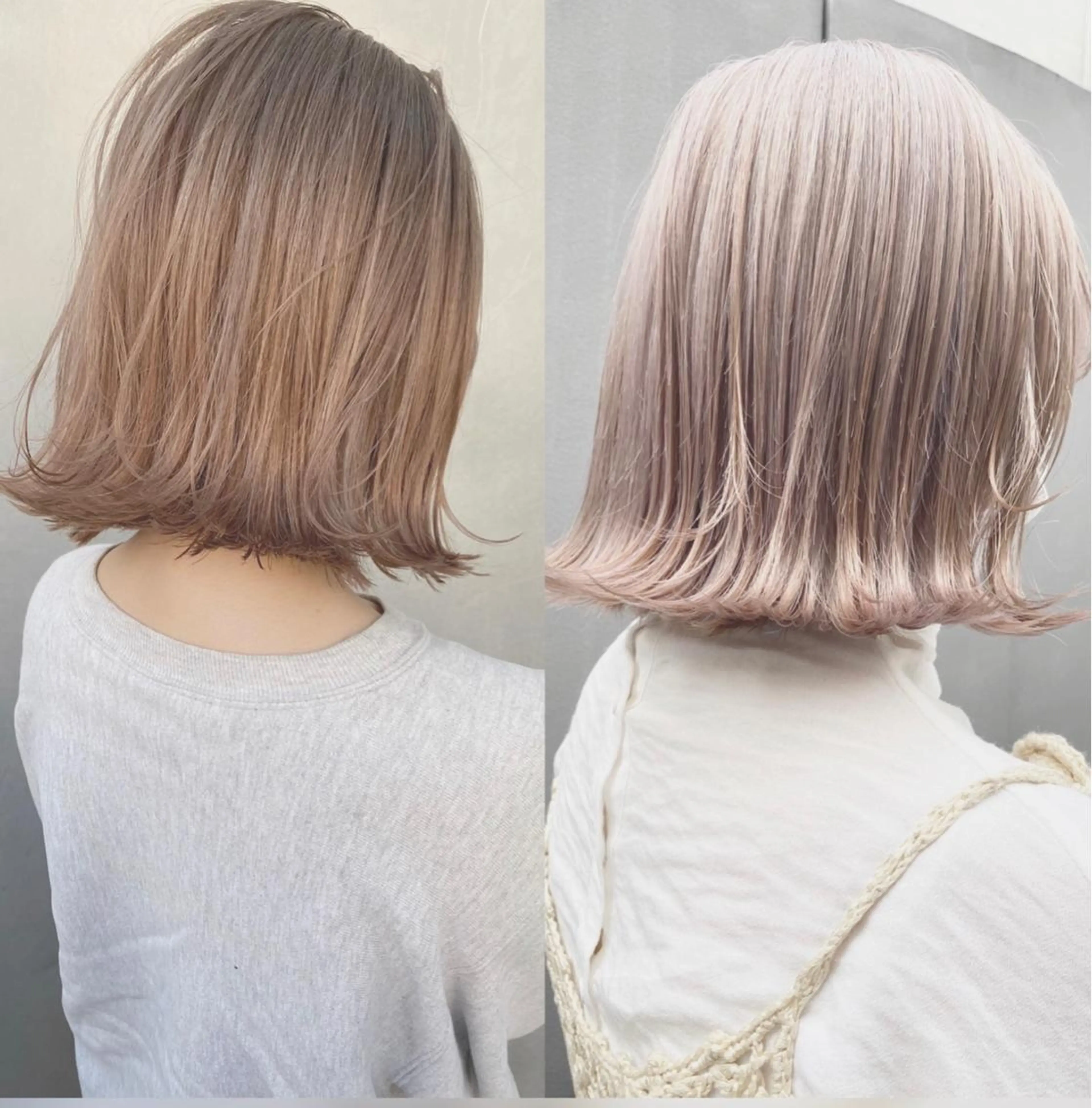 ミディアム カラー ヘアアレンジ ハイトーン/ ボブ 中村麟のヘアスタイル