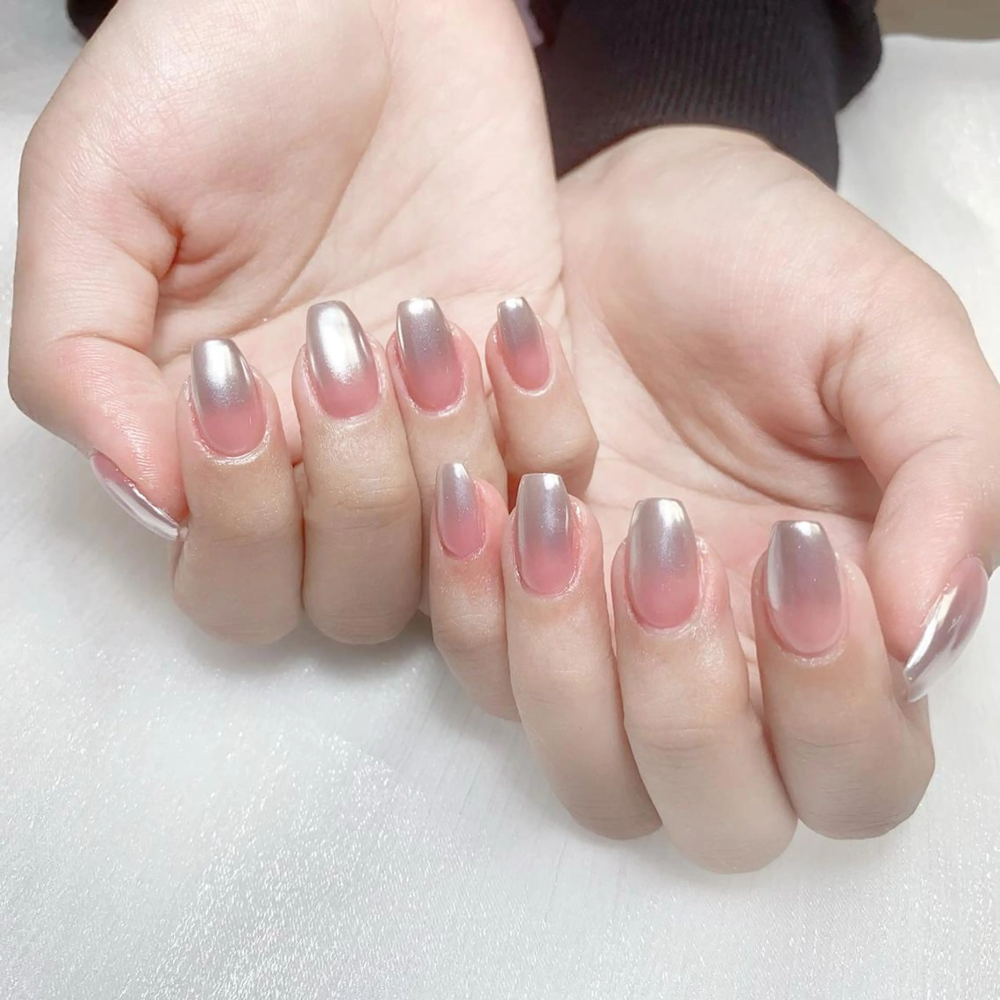 メンズ ネイル グラデーション ミラーネイル NAILサロン 木にいるのネイルデザイン