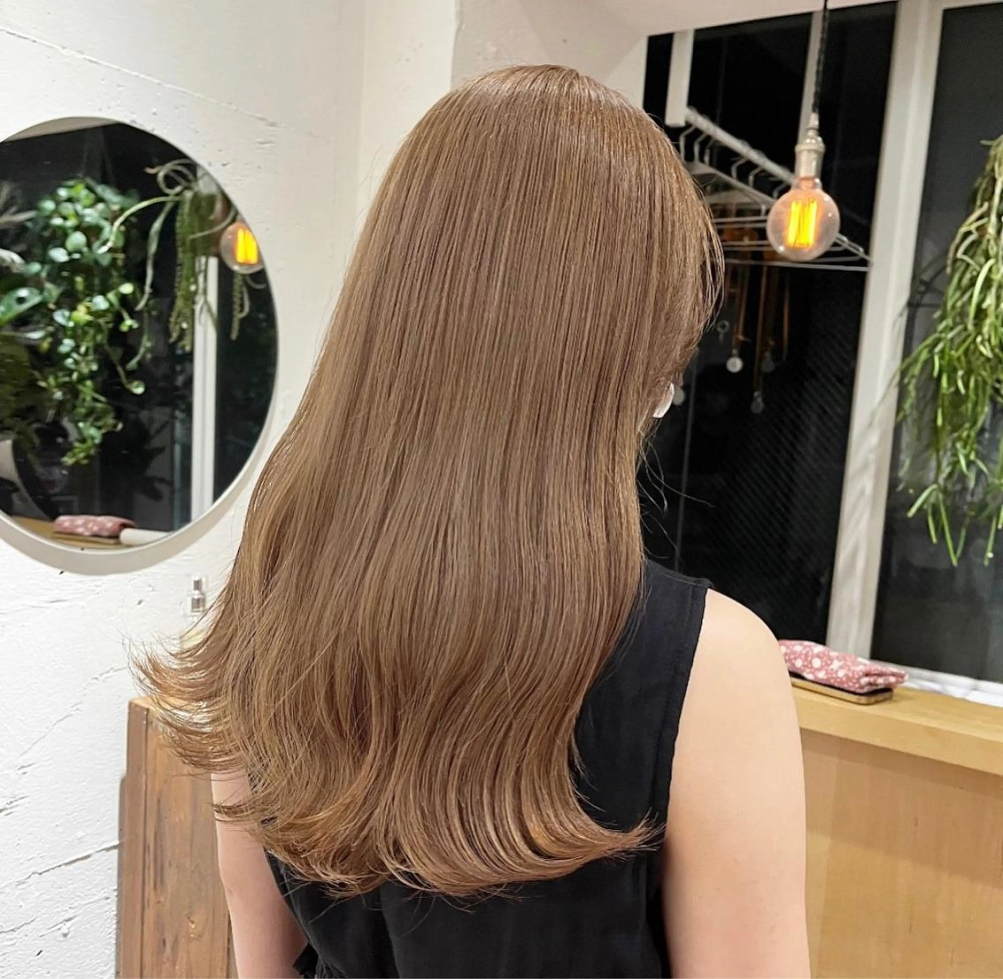 セミロング ヘアカラー トリートメント オリーブ/縮毛♡ Natsuno🩰のヘアスタイル