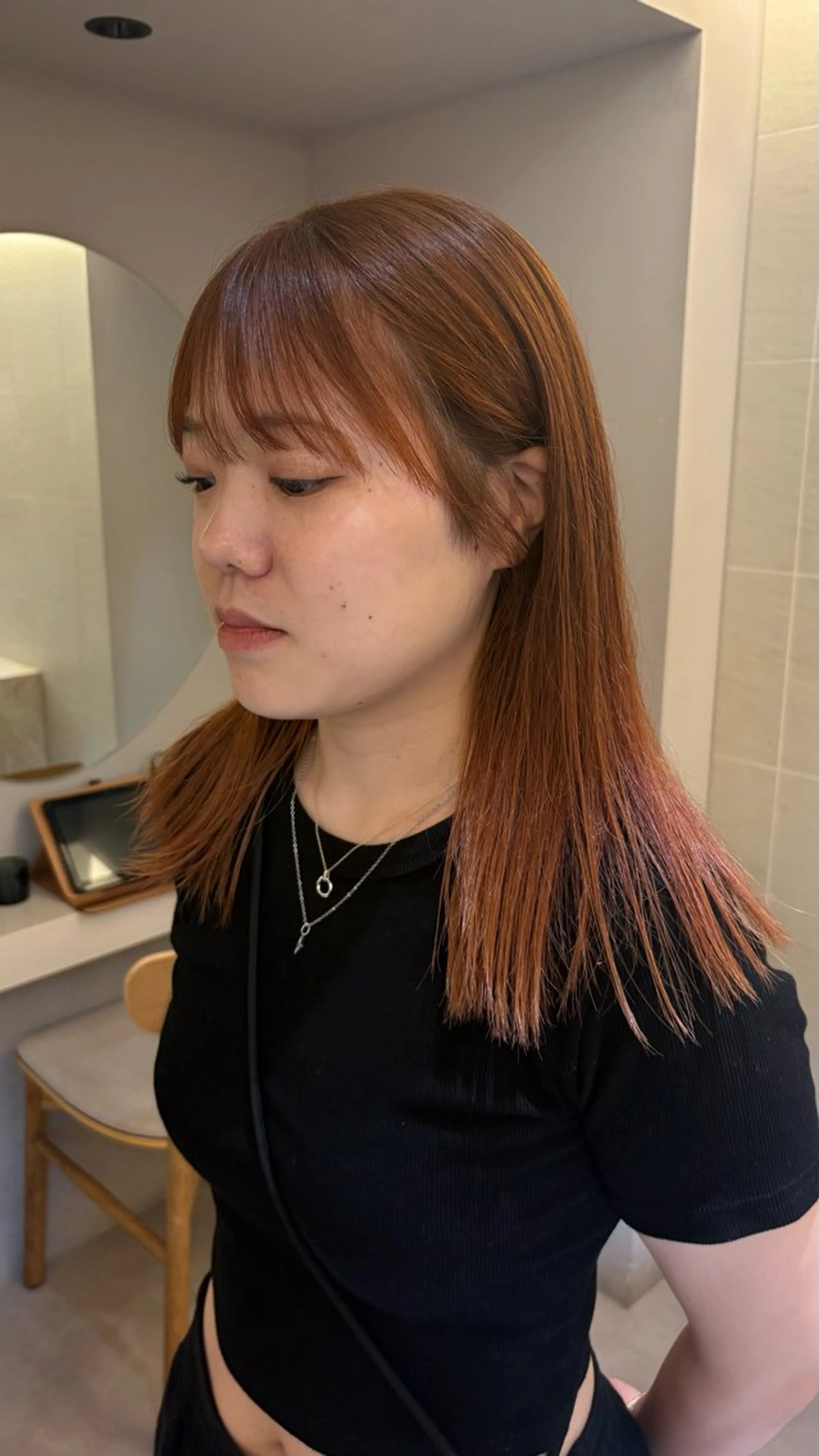 ミディアム 《センターパート / perm》ナミのヘアスタイル