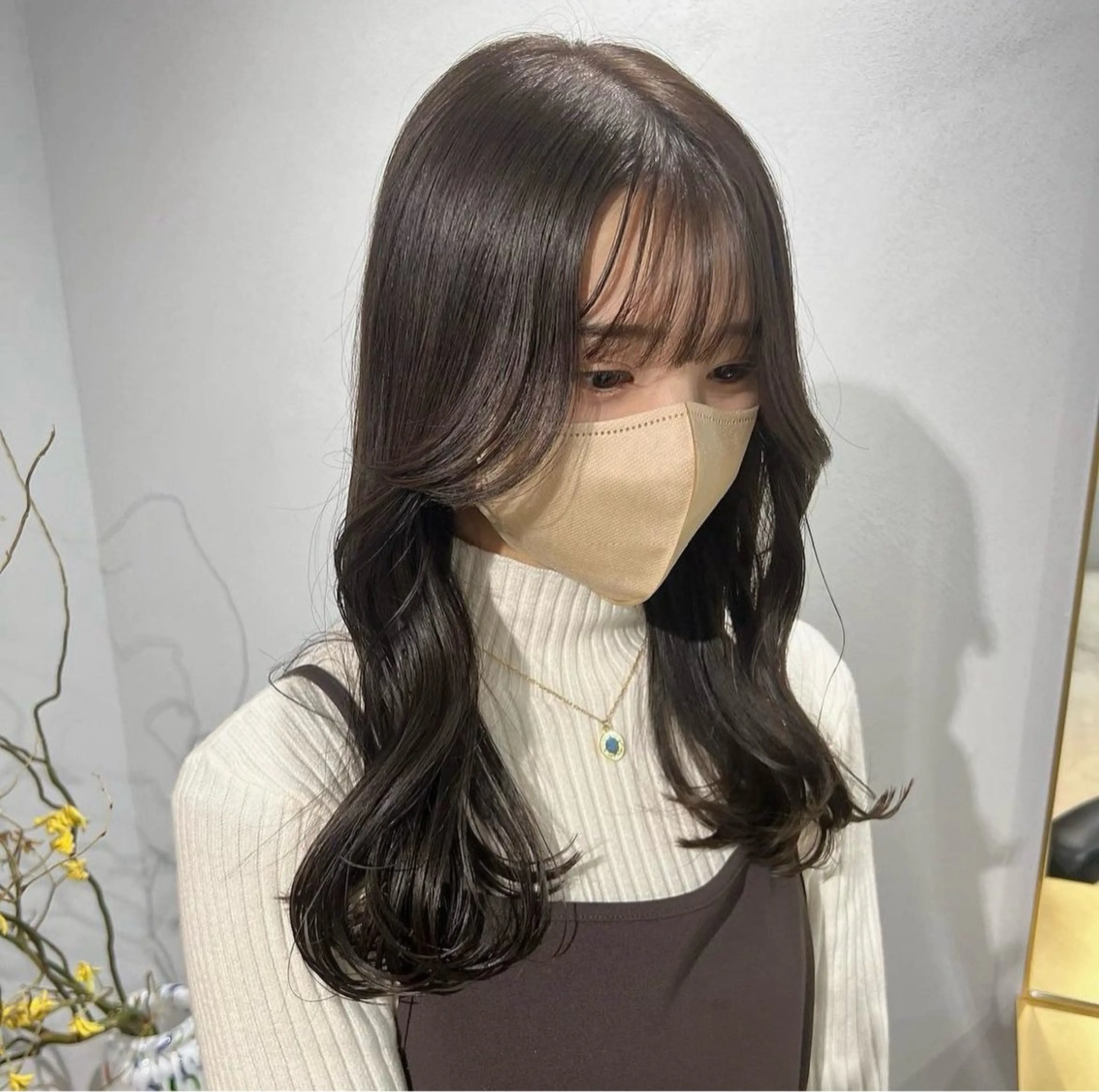 セミロング カラー ベージュカラー ブラウンカラー ブラウンベージュ カット ヘアカラー トリートメント akane/ボブ /ブラウンベージュのヘアスタイル