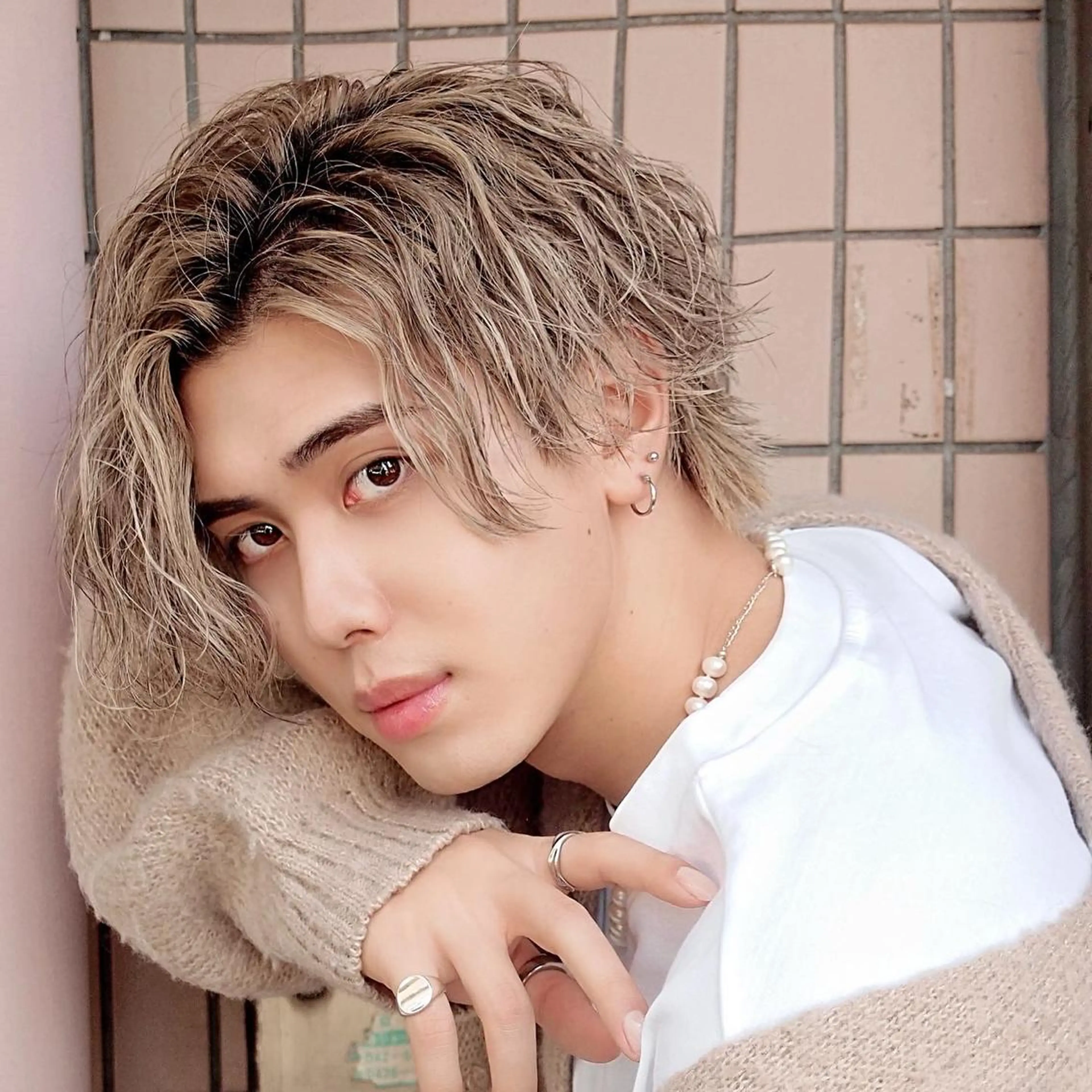 パーマ メンズ センターパート トレンドパーマ‼️ NAOKI💥のヘアスタイル