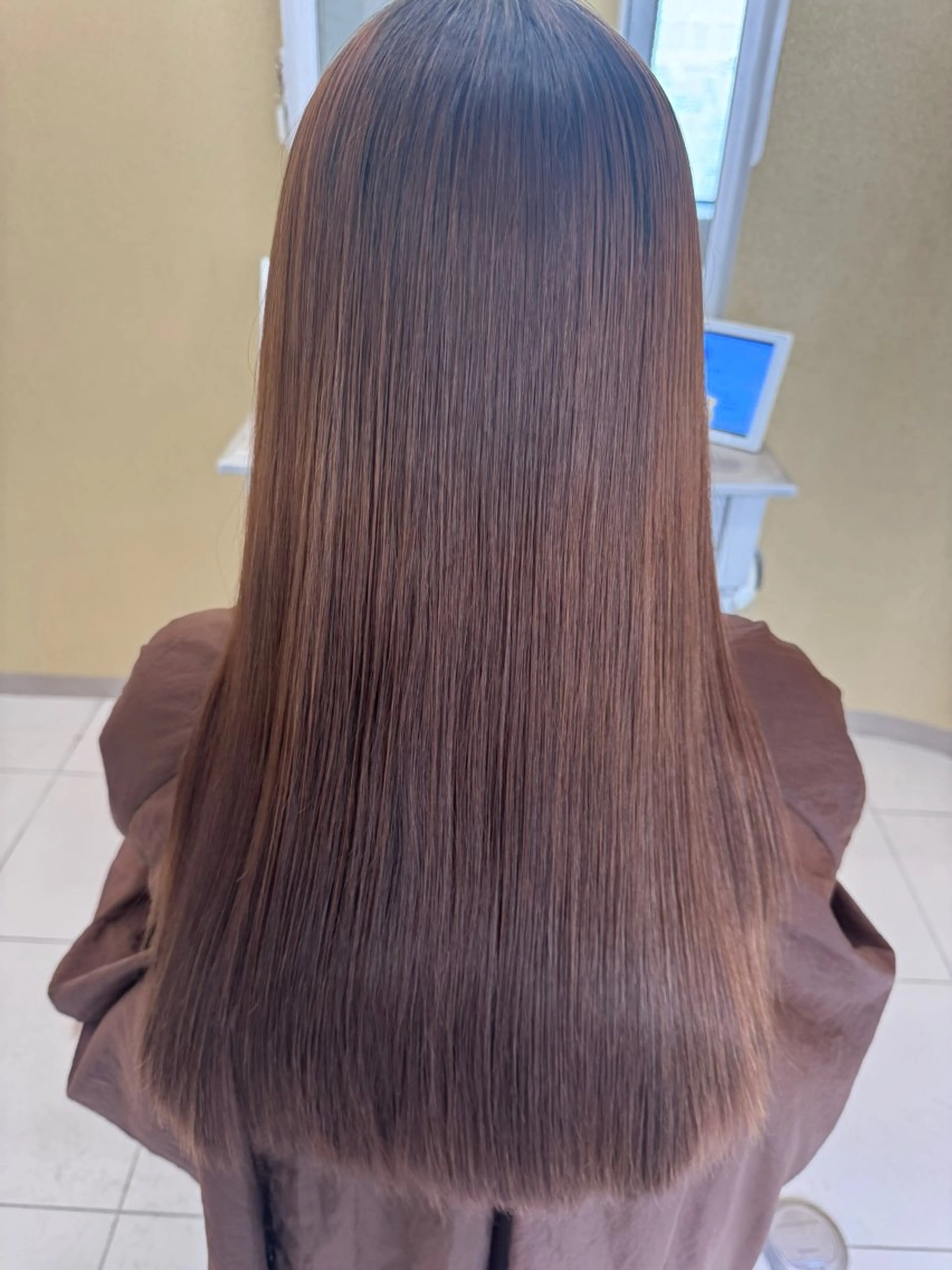 ロング 髪質改善ストレート、 カラー清野雄大のヘアスタイル