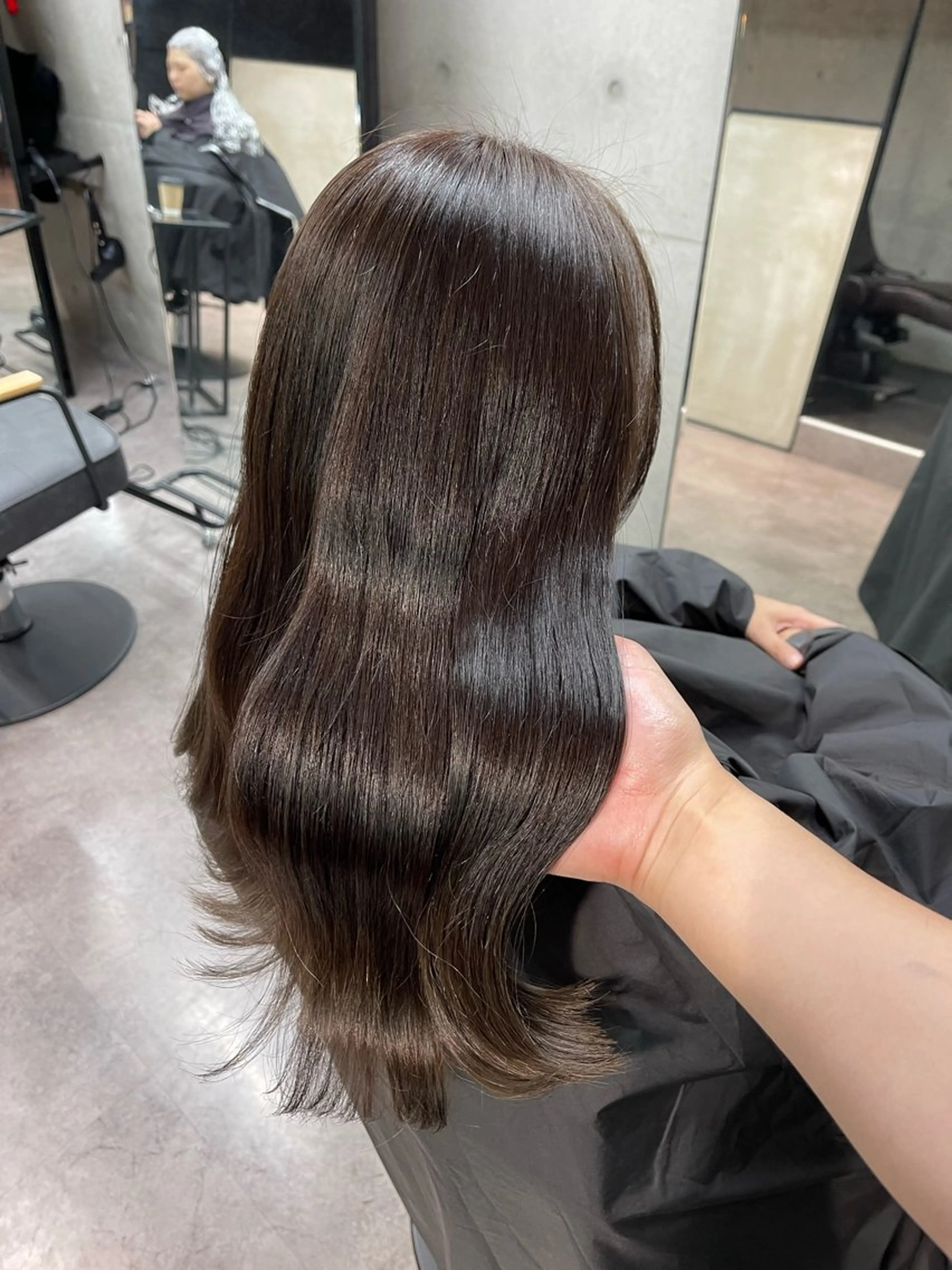 ミディアム カラー グレージュ ハイトーンカラー 髪質改善/堀江 ケアカラーtoshiのヘアスタイル