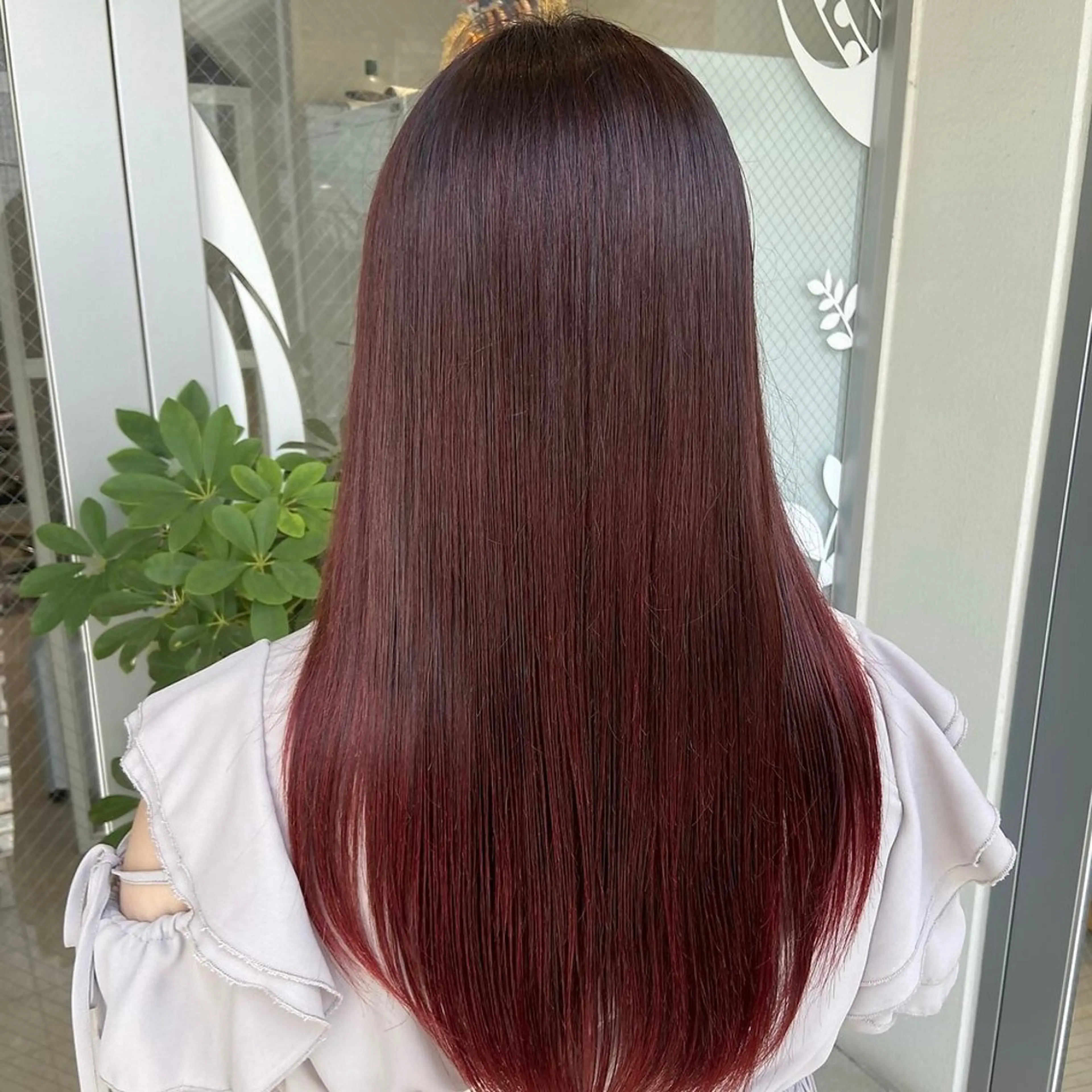 ロング カラー ブラウンカラー レッドカラー レッドブラウン ロング 💖ブリーチ/暖色 𝐘𝐮𝐢💖のヘアスタイル