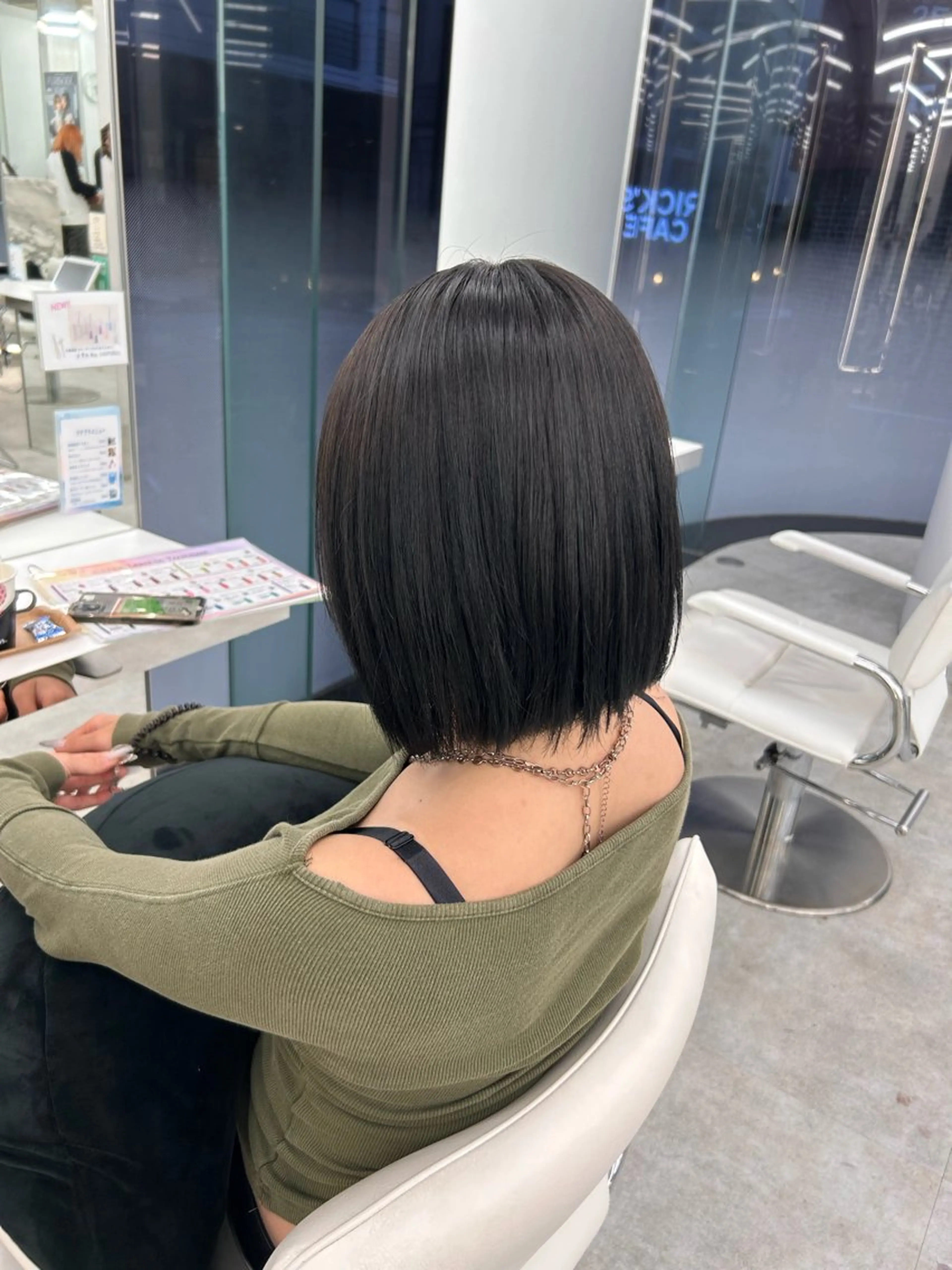 ミディアム カラー ヘアカラー はるか/透明感暗髪 /ヘアアレンジ🤍のヘアスタイル