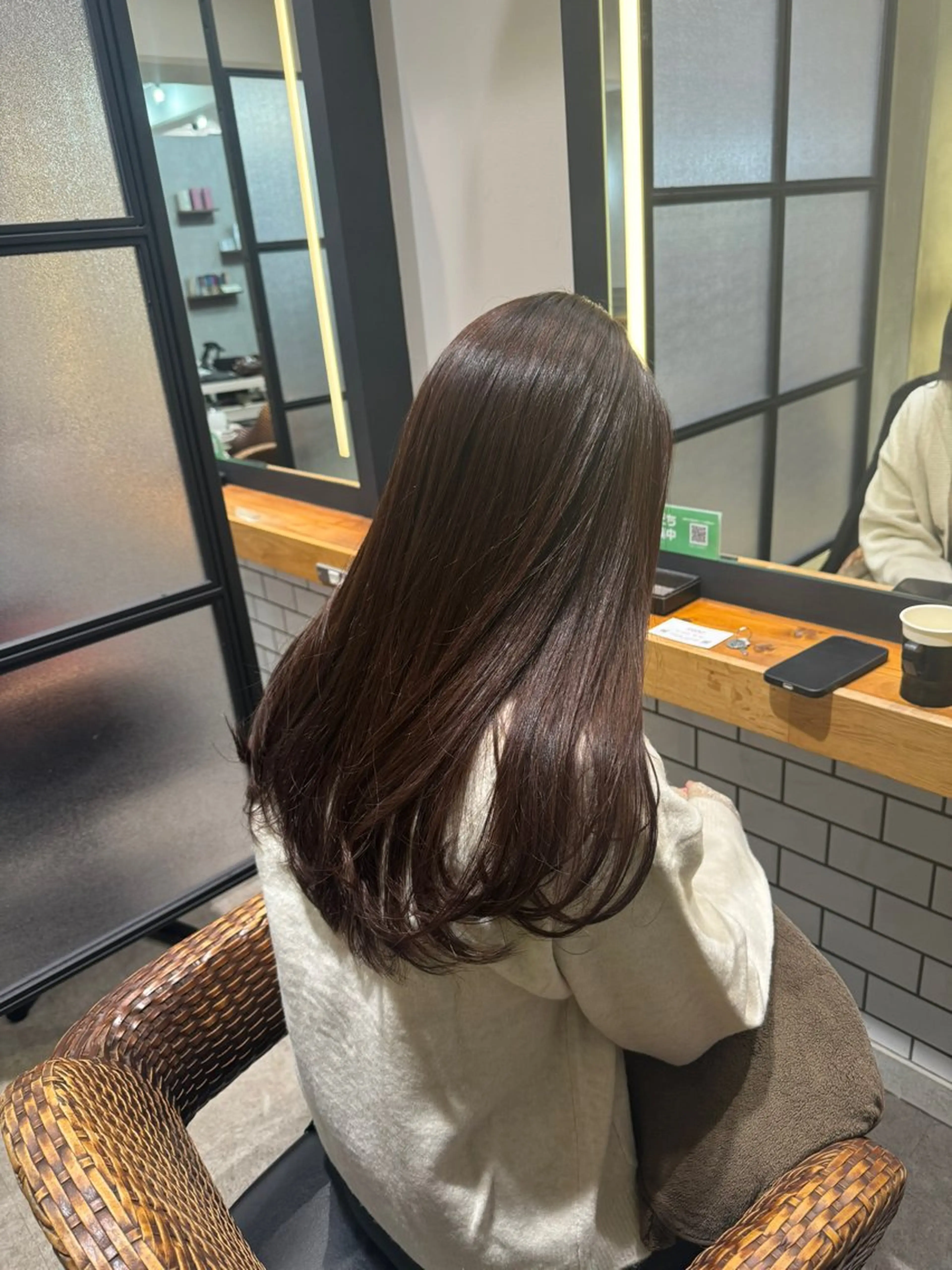 髪質改善カラー🌟＋超音波アイロン付きトリートメント🫧の写真