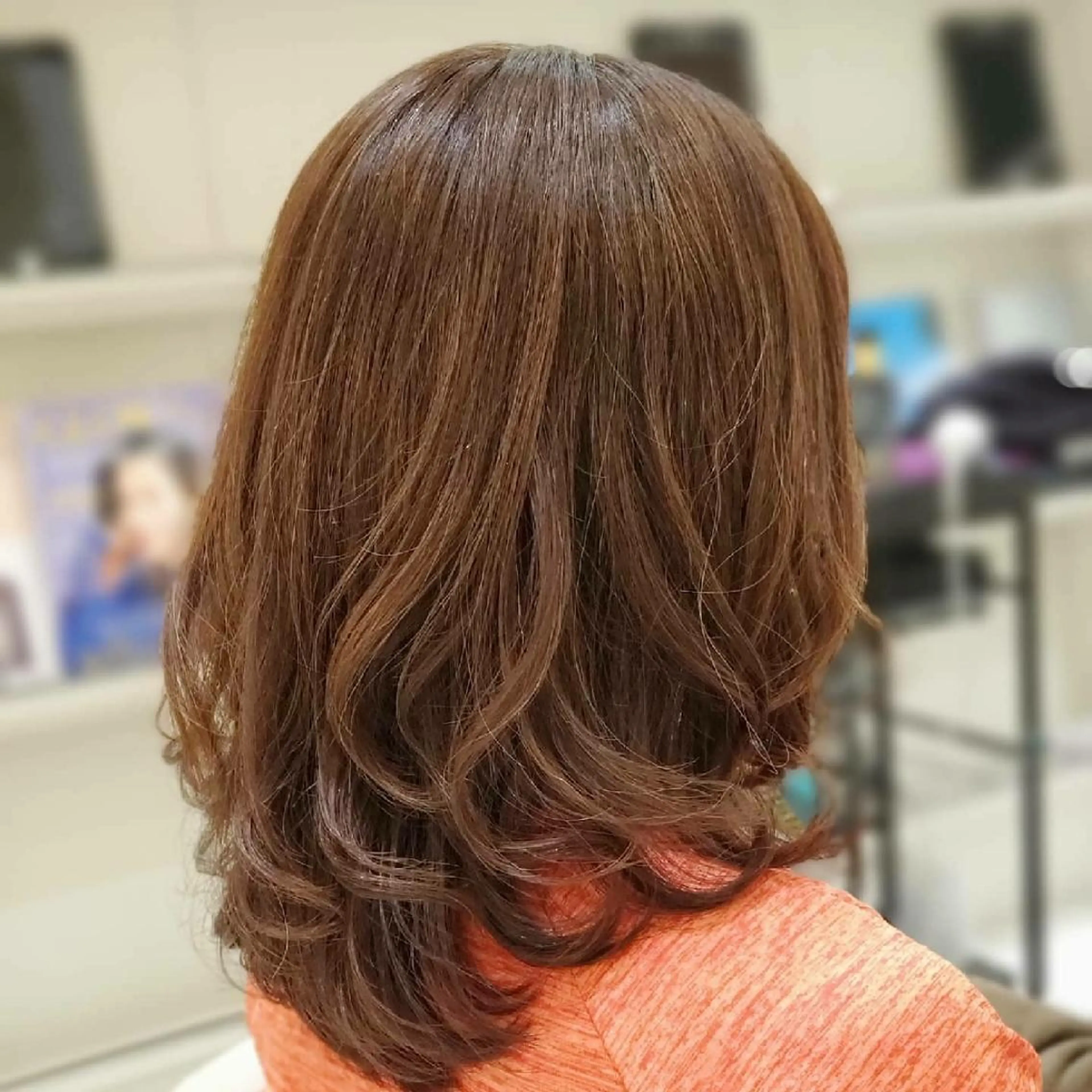 ミディアム カラー ベージュカラー 岡本 尚樹のヘアスタイル