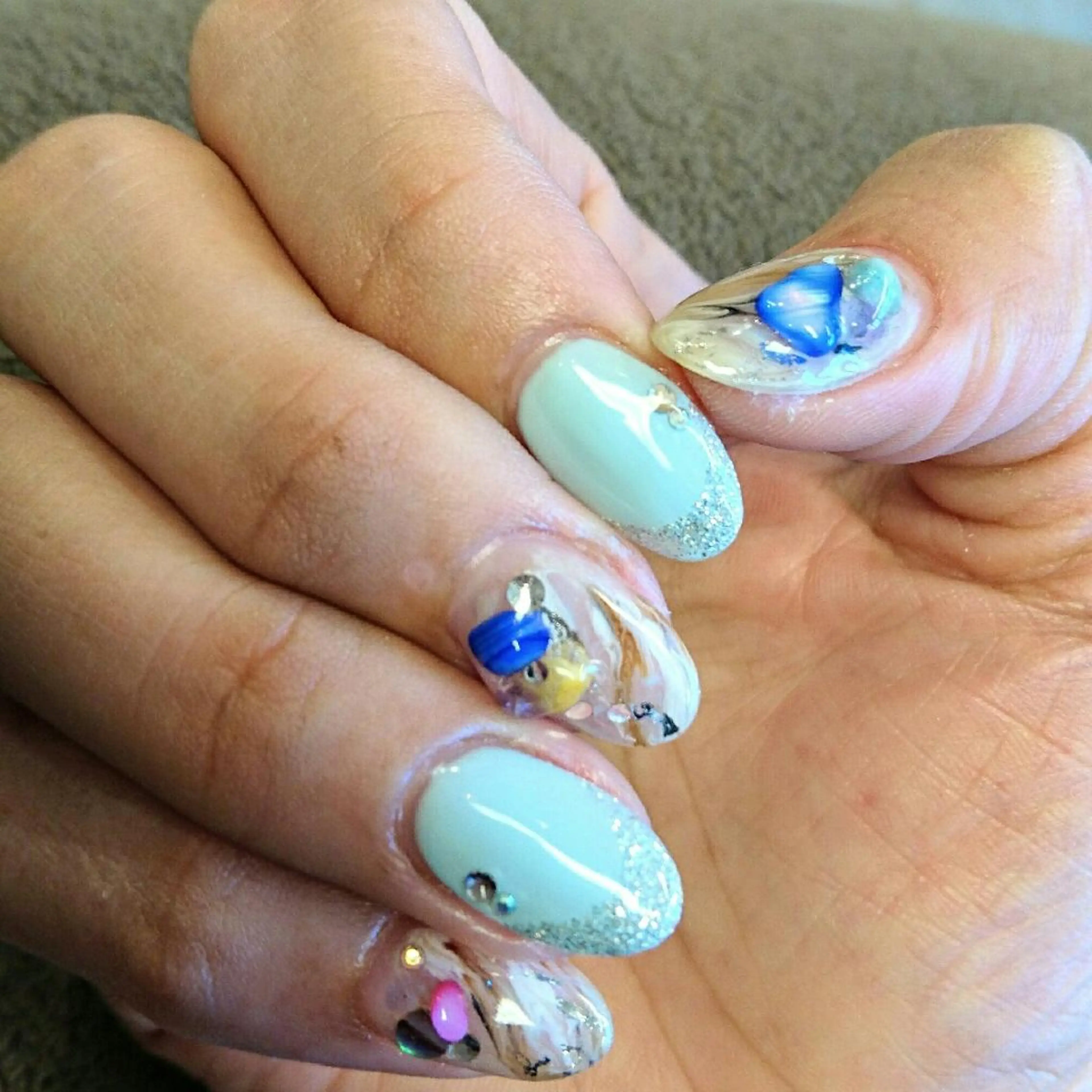 ネイル 大理石ネイル(マーブル) 三上 恵美のマツエク・マツパデザイン