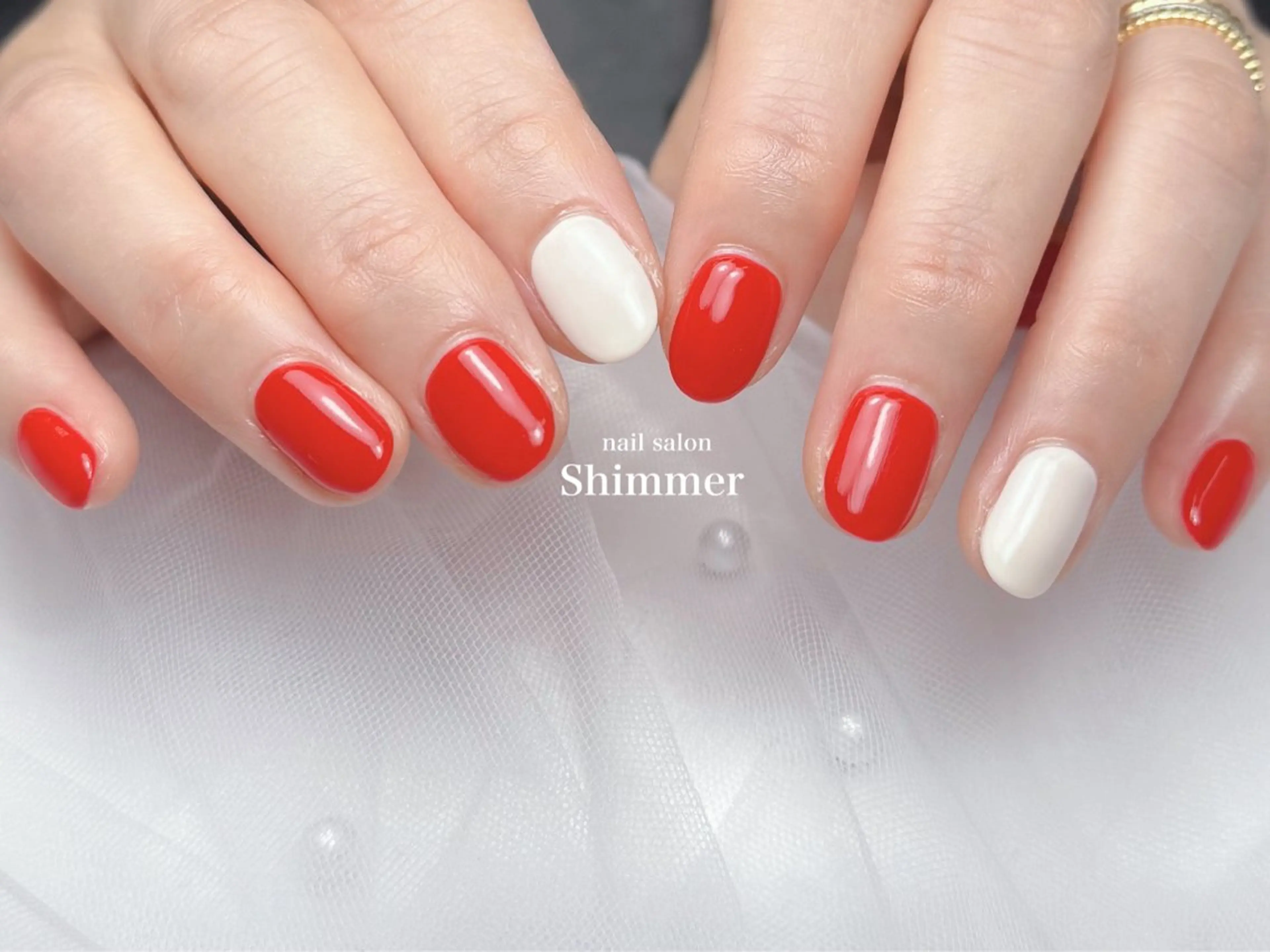 ネイル ハンドネイル Shimmer Risaのネイルデザイン