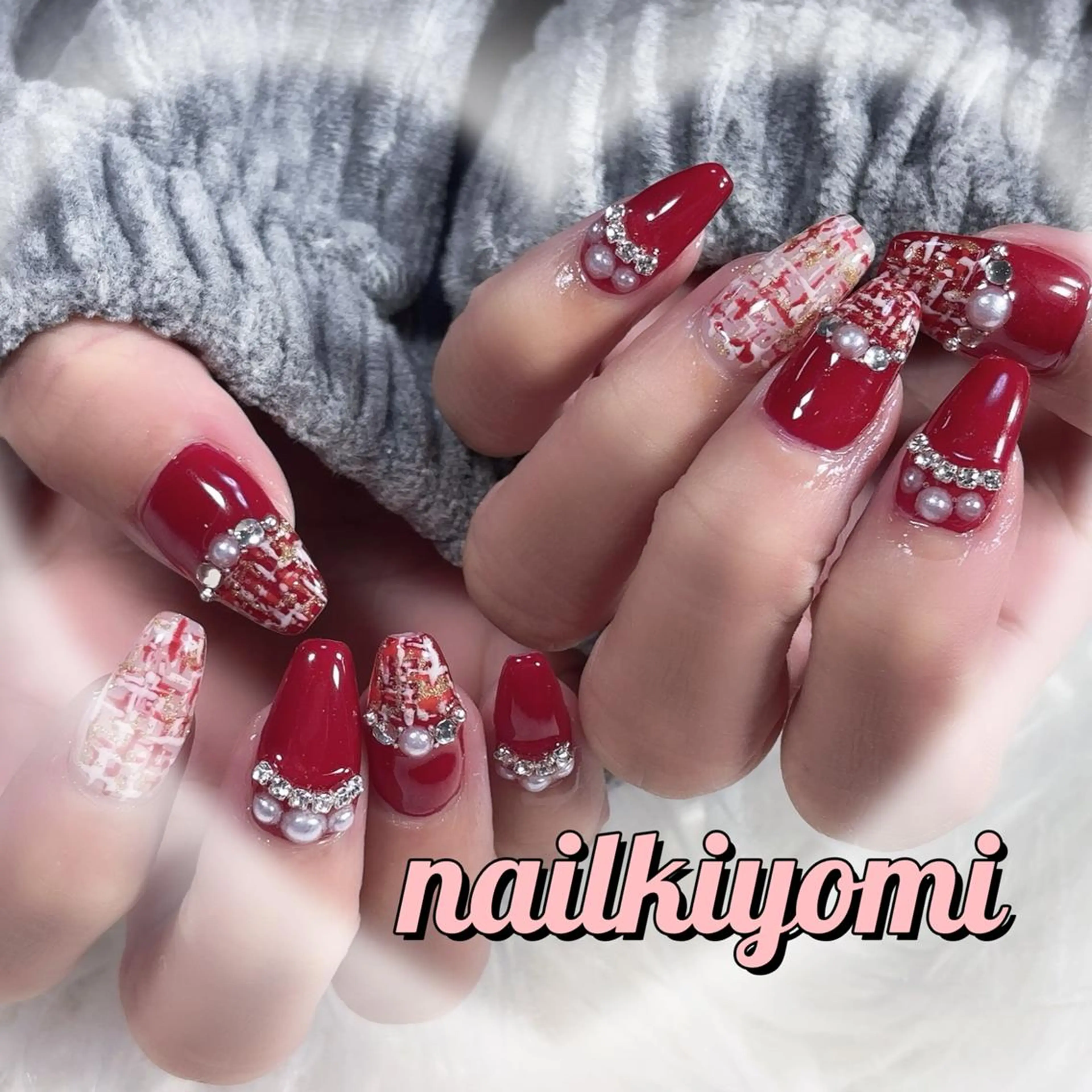 ネイル ロングネイル マグネットネイル 持ち込み 🦋Kiyomi. 🦋のネイルデザイン