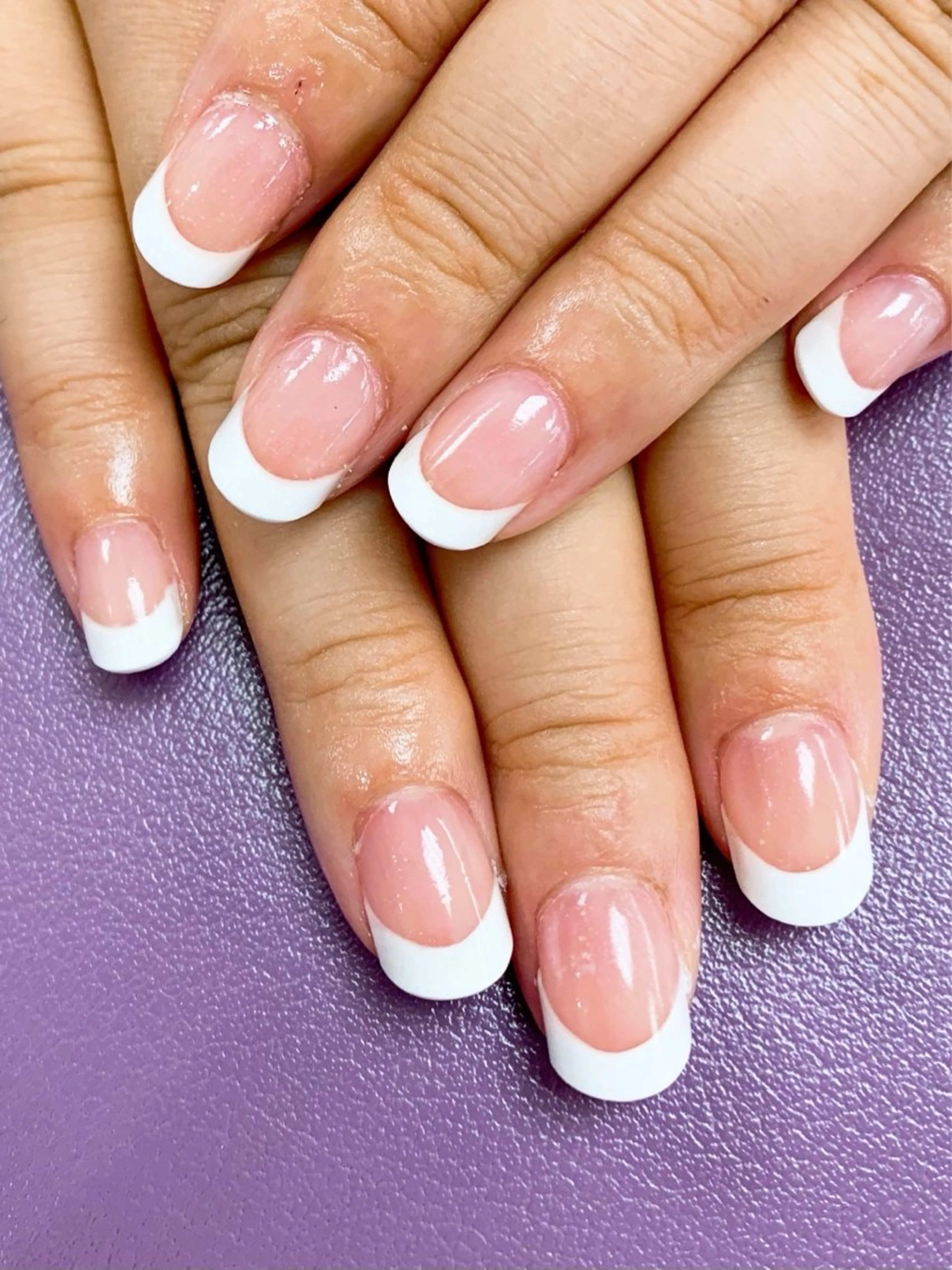 ネイル クリアネイル ピンク ハンドネイル ⭐︎休業中の練習⭐︎ JNA認定講師髙橋のネイルデザイン