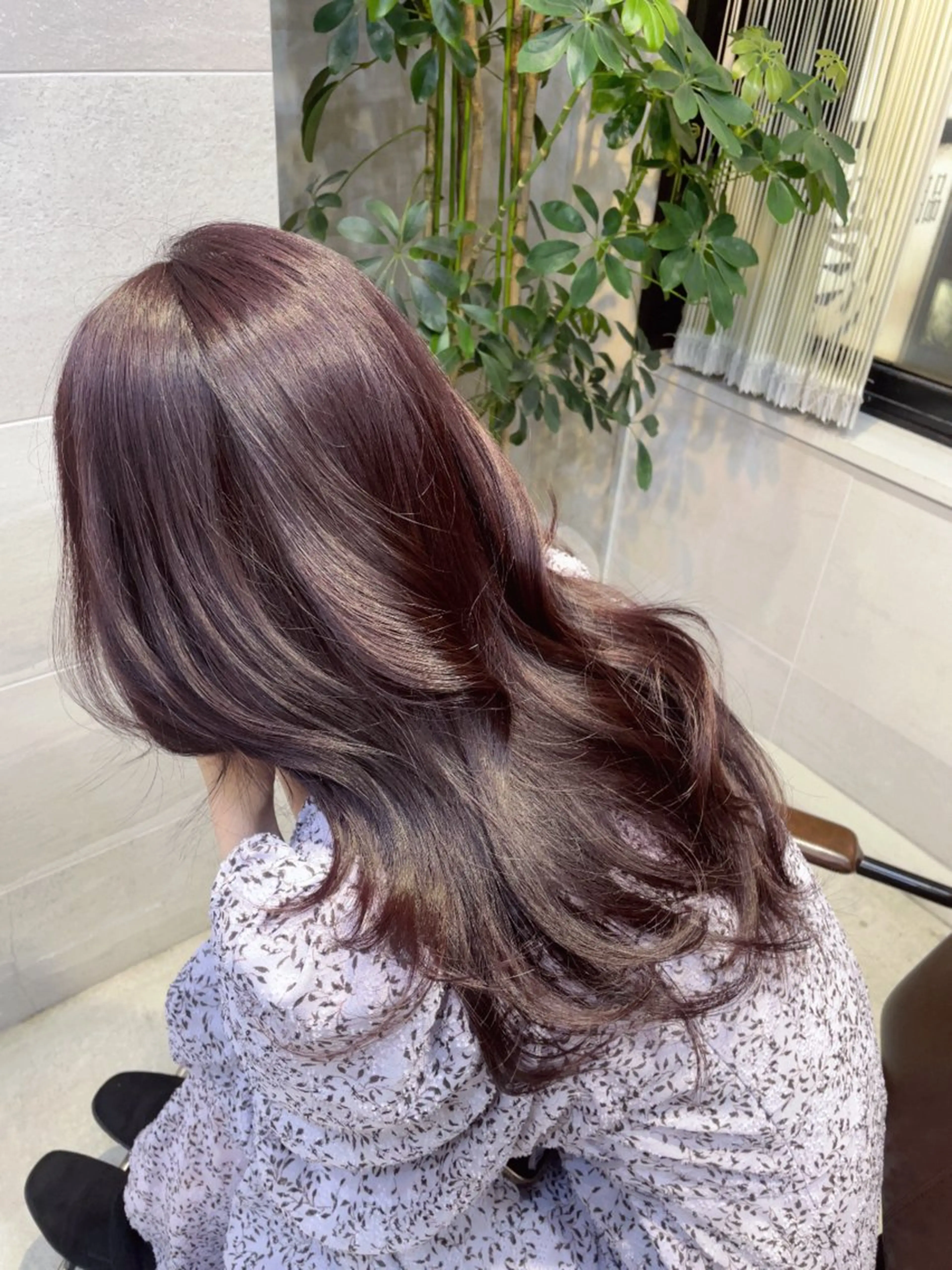 ロング ピンクラベンダー はやしだ あおいのヘアスタイル