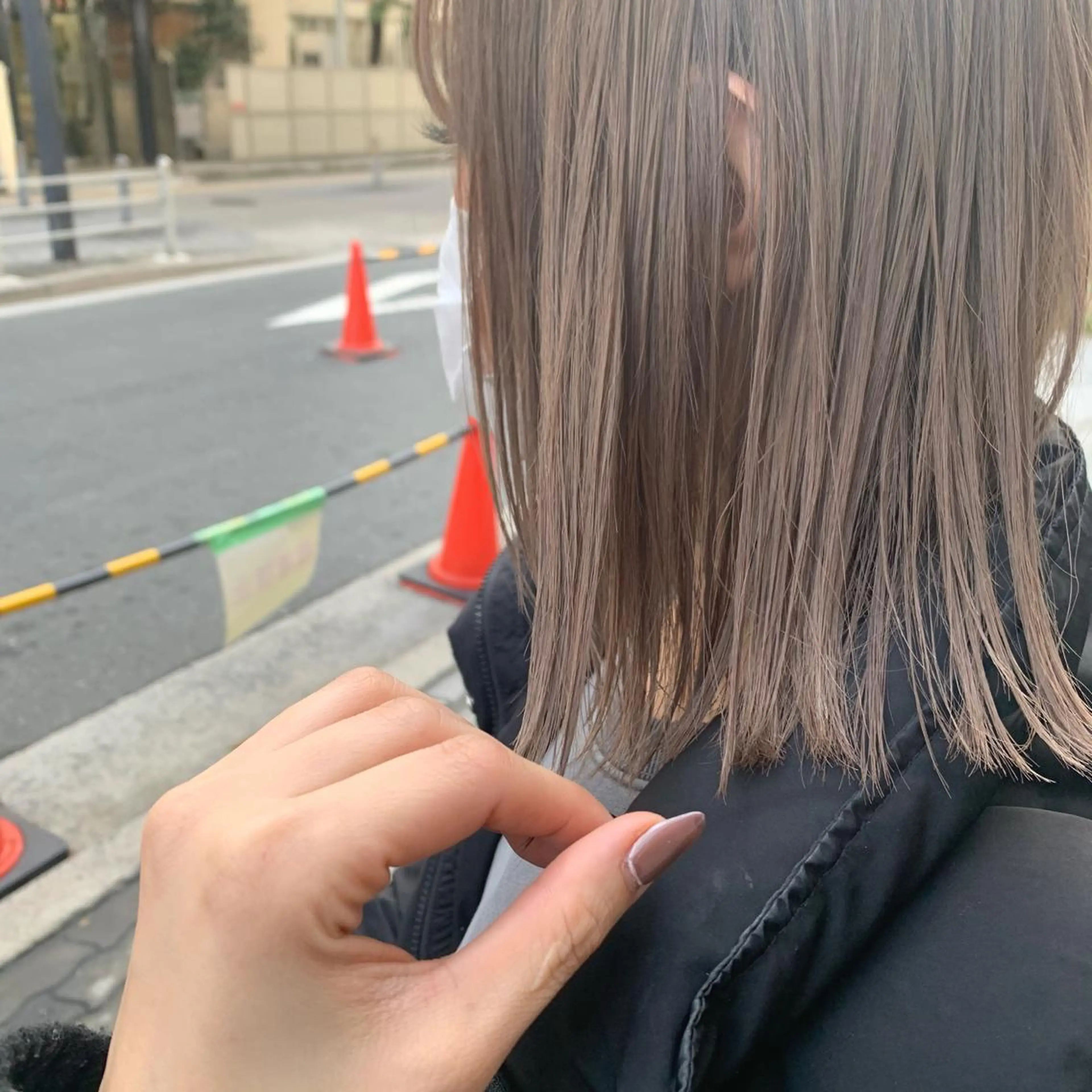 ミディアム カラー UMEDA FIGAROのヘアスタイル