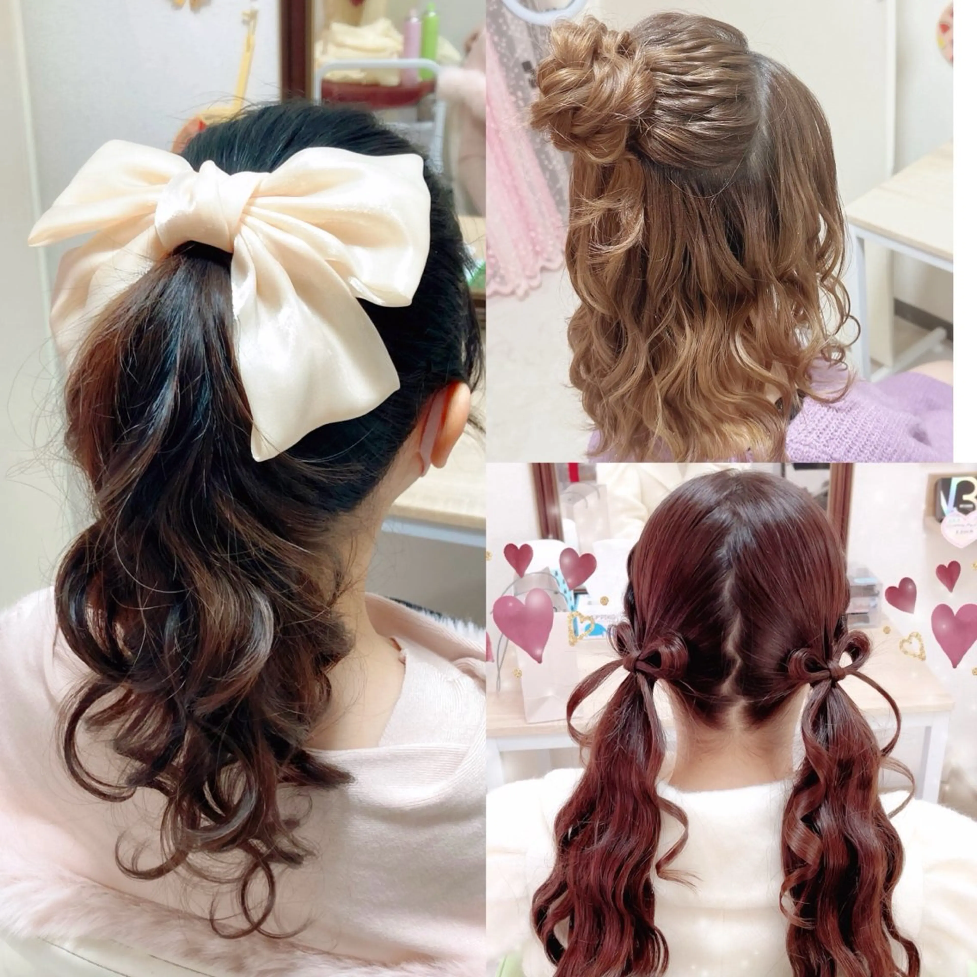 平日ヘアセットの写真