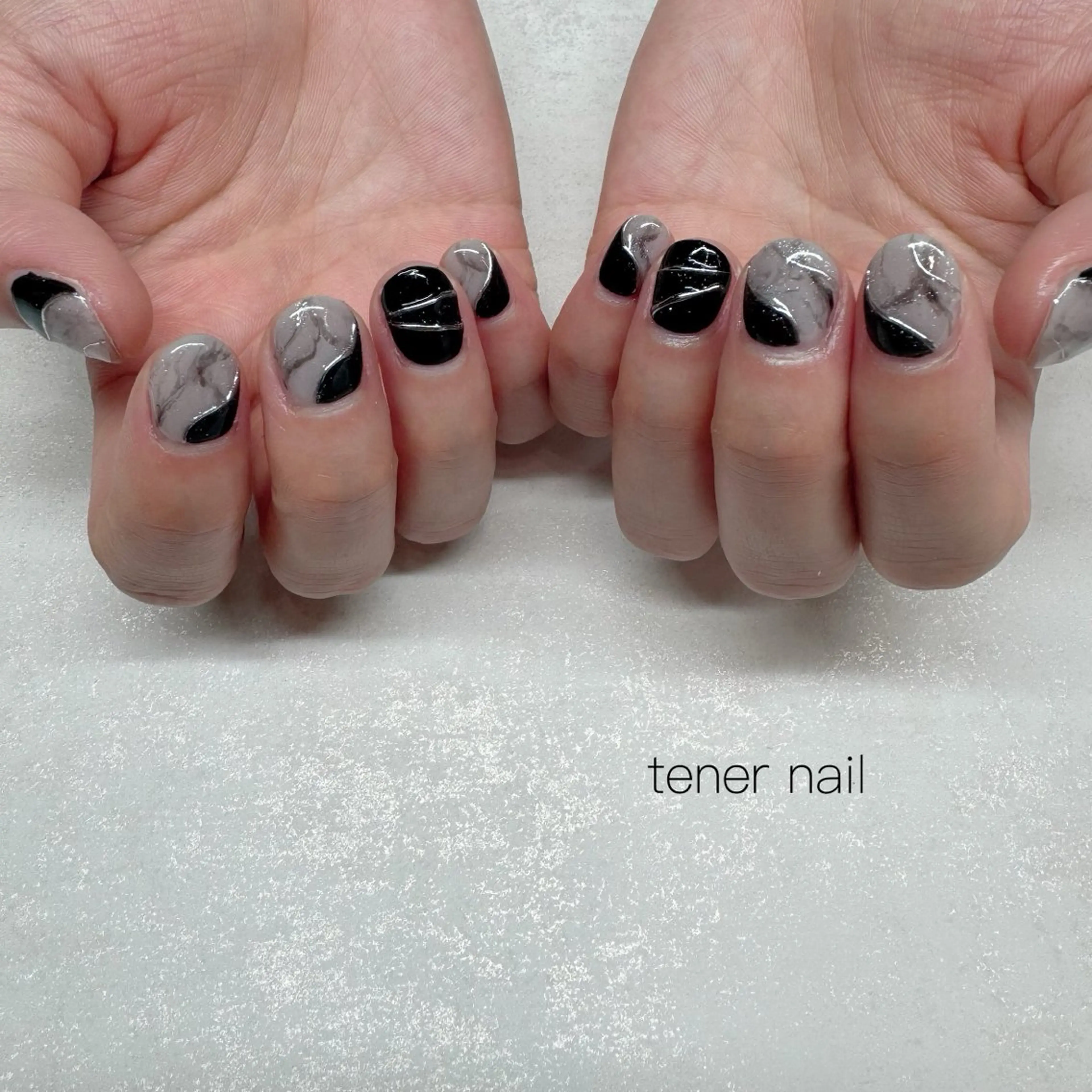 ネイル 大理石ネイル(マーブル) ハンドネイル テネルネイル tener nailのネイルデザイン