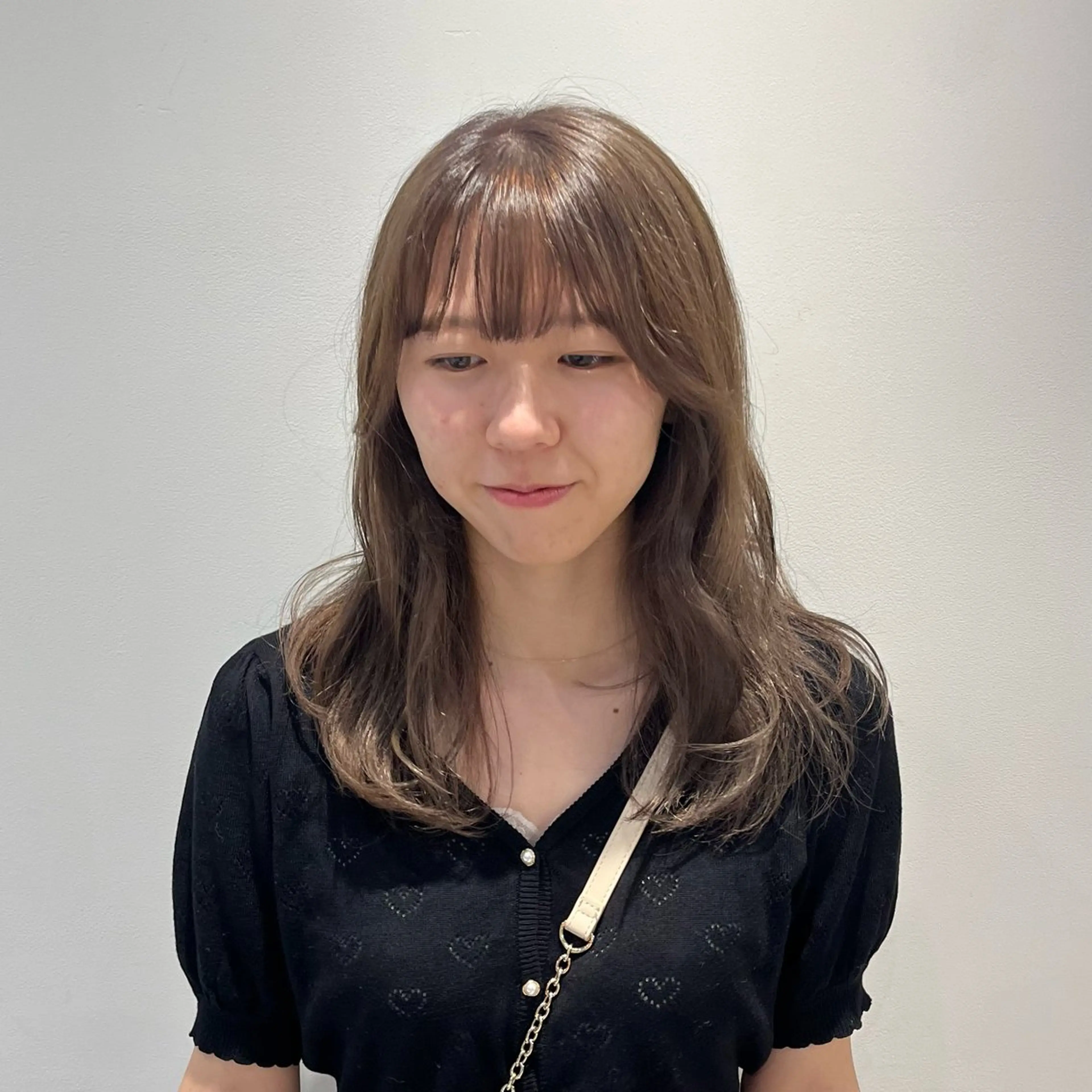 セミロング カラー ベージュカラー 透明感カラー ダブルカラー せいら/カットモデル /暖色カラー🎀のヘアスタイル