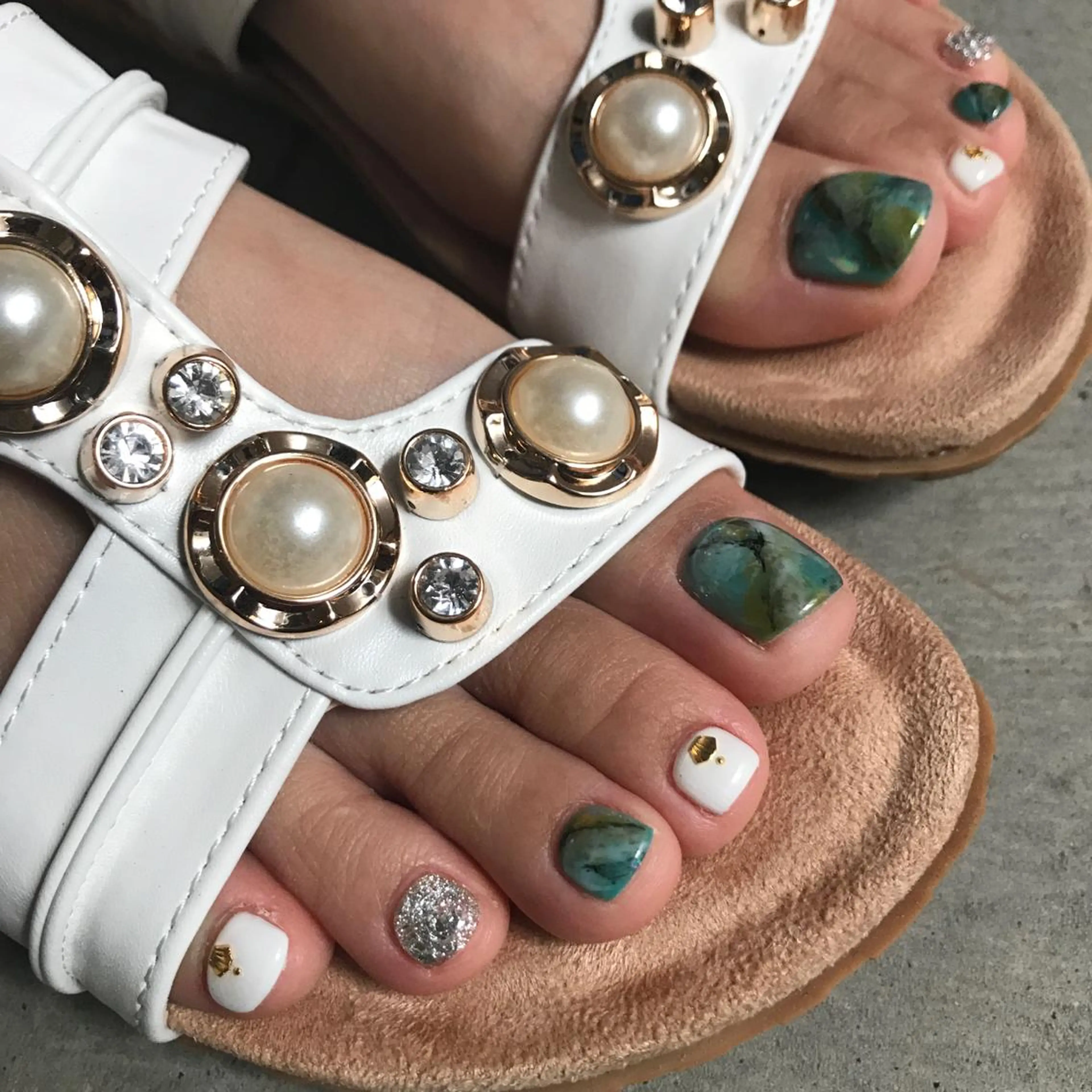 ネイル フットネイル 大理石ネイル(マーブル) TheNext kitahorieのネイルデザイン