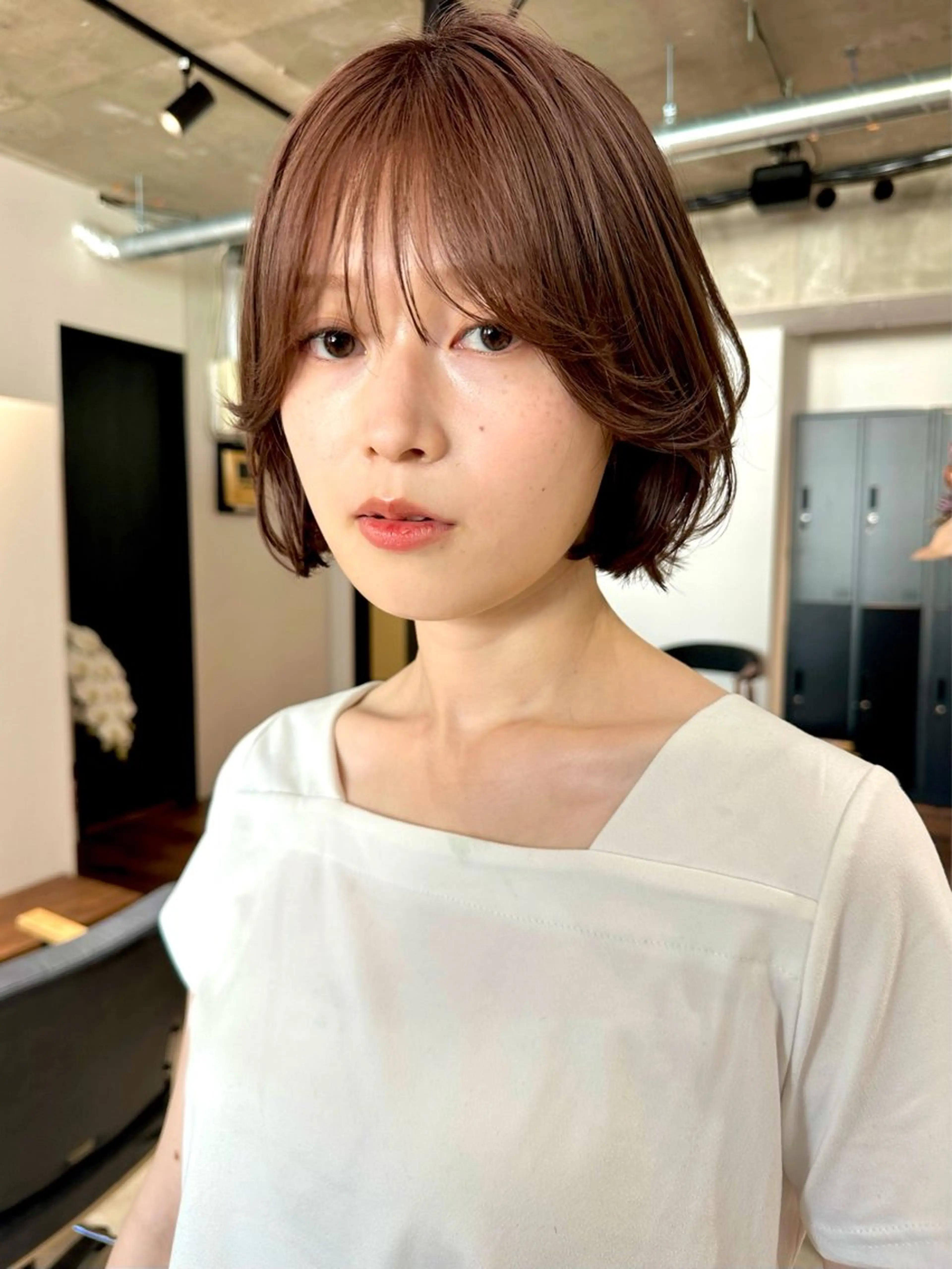 ショート カラー パーマ 🫧小顔×似合わせ× 透明感カラー🫧のヘアスタイル