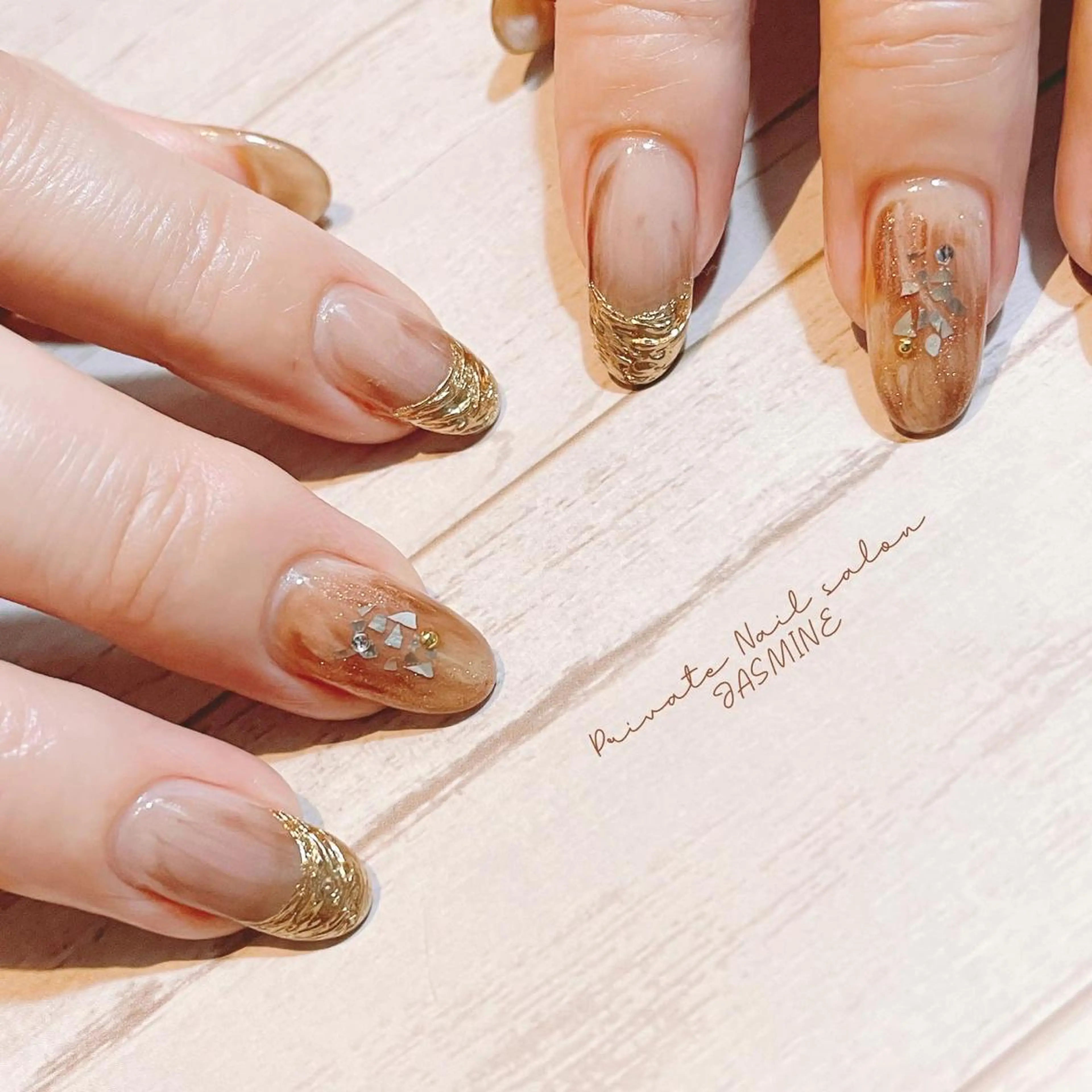 ネイル アートネイル ミラーネイル ニュアンスネイル Nail salon JASMINEのネイルデザイン