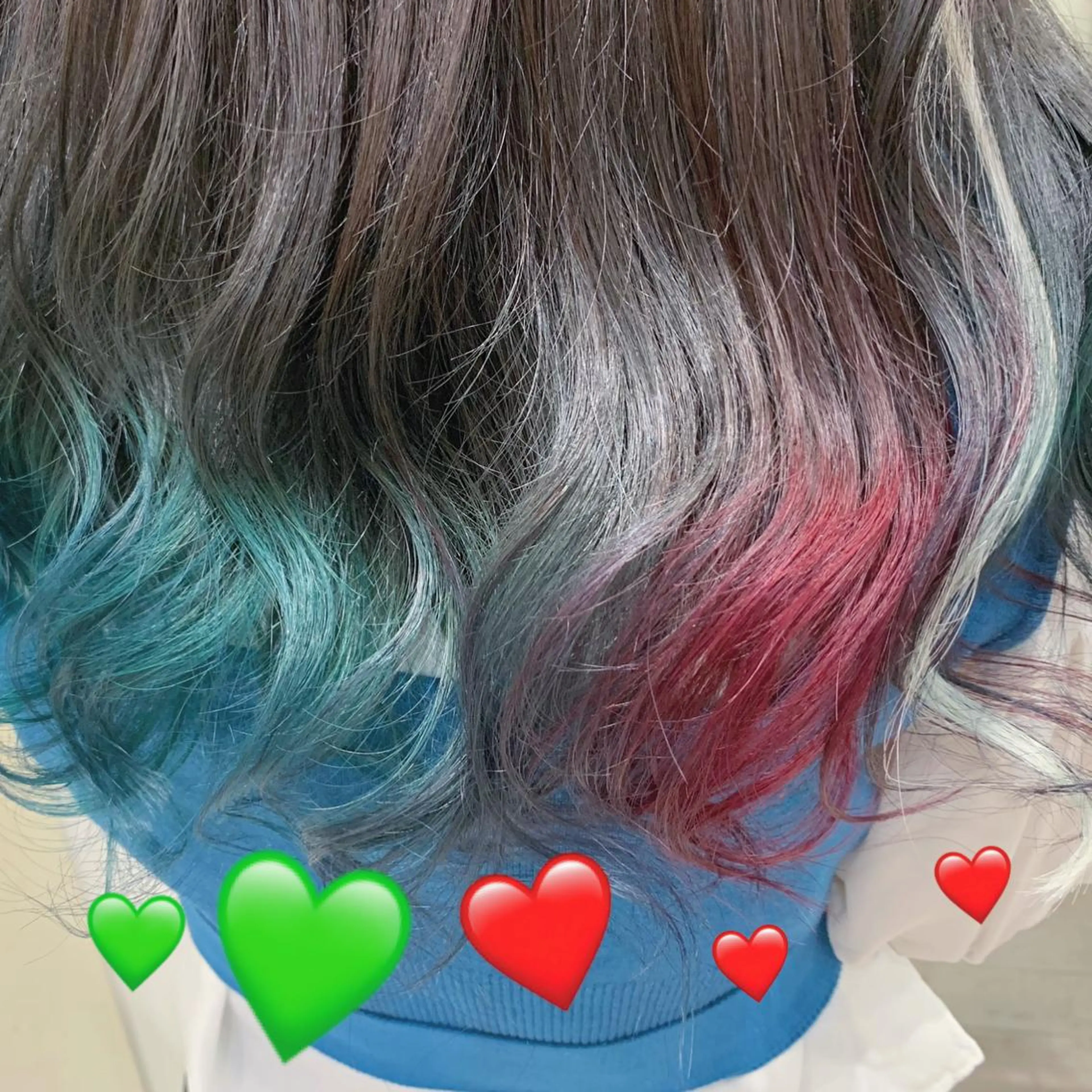 セミロング カラー ブリーチ ダブルカラー グラデーションカラー グレージュ インナーカラー 新宿駅近♡個室 ♡関口三都季🌜のヘアスタイル