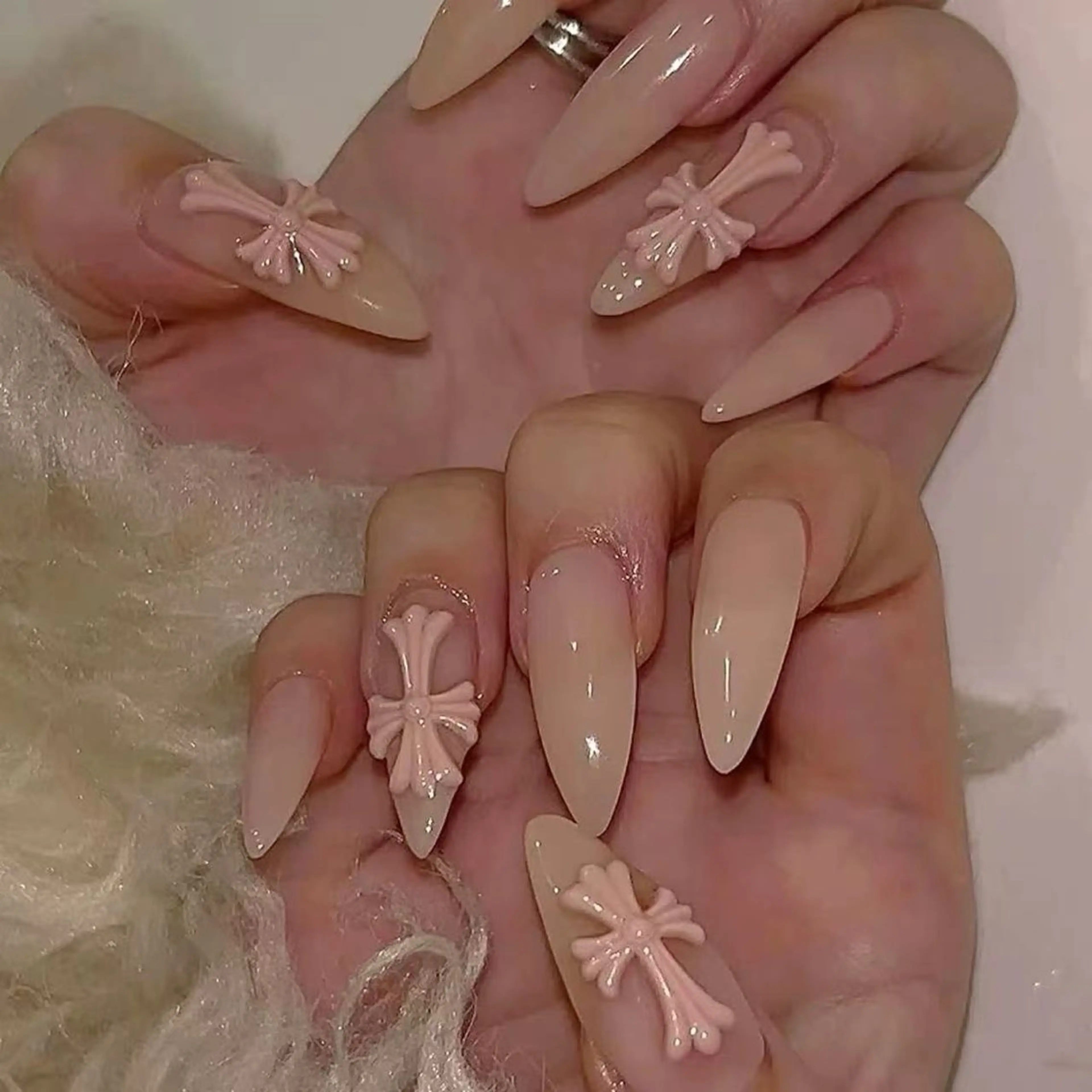 2026★SNSで大人気話題ネイル！チップ長さだし+ビッグクロムネイル￥8990⇒8000の写真