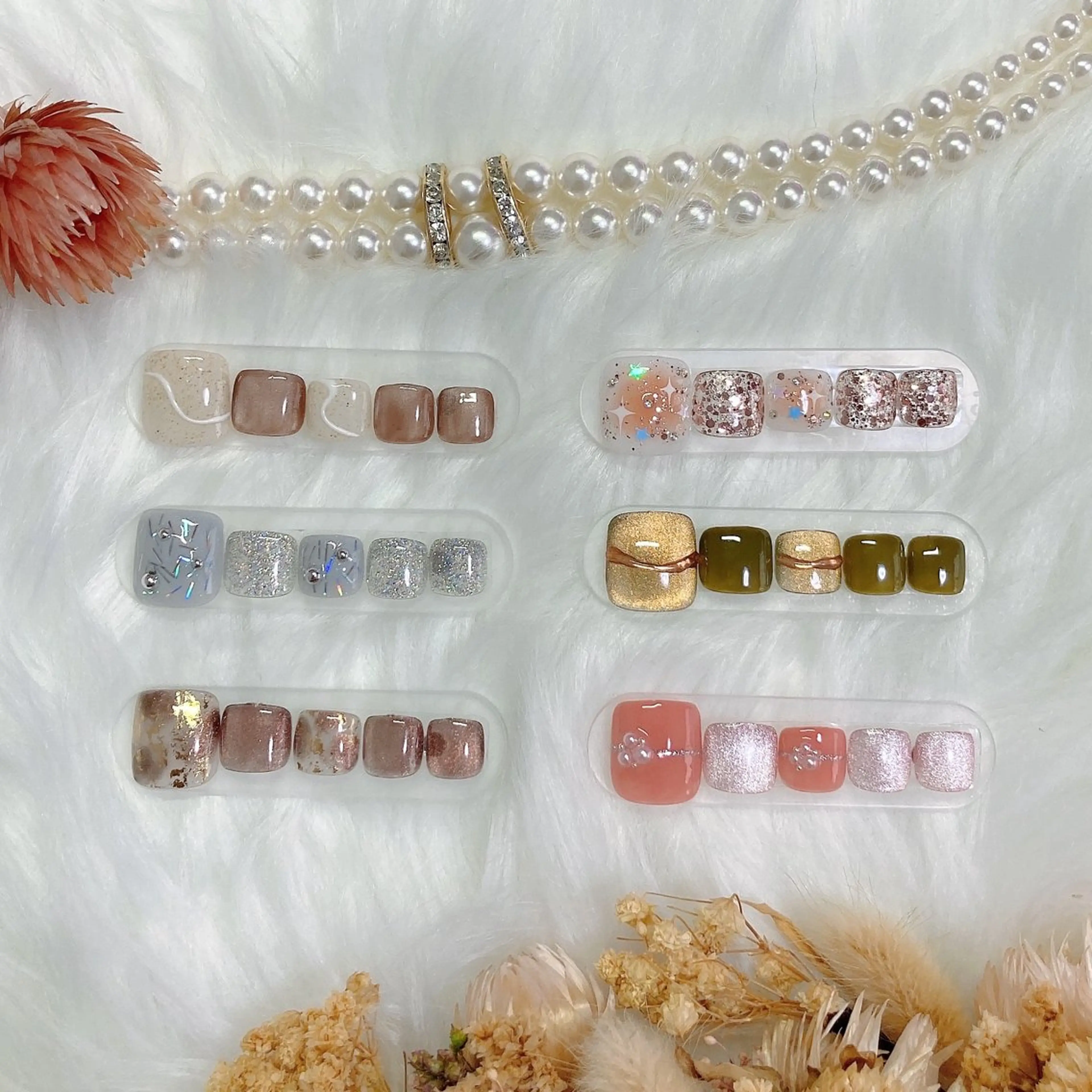 ネイル アートネイル ジェルネイル ラメ(グリッター) マグネットネイル フットネイル tomii-hii -nailのその他イメージ