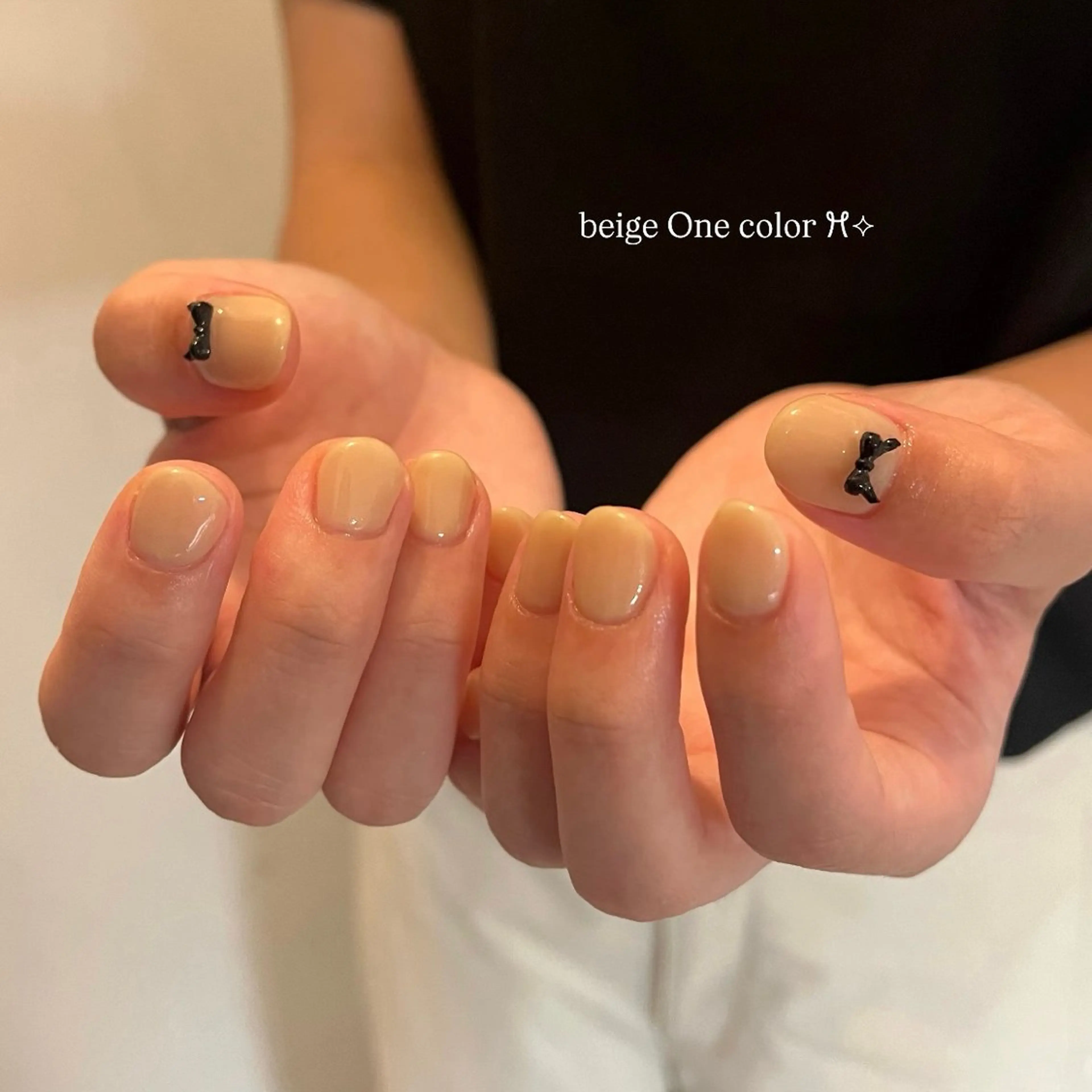 ネイル リボン ハンドネイル Coppe_pan みさきのネイルデザイン